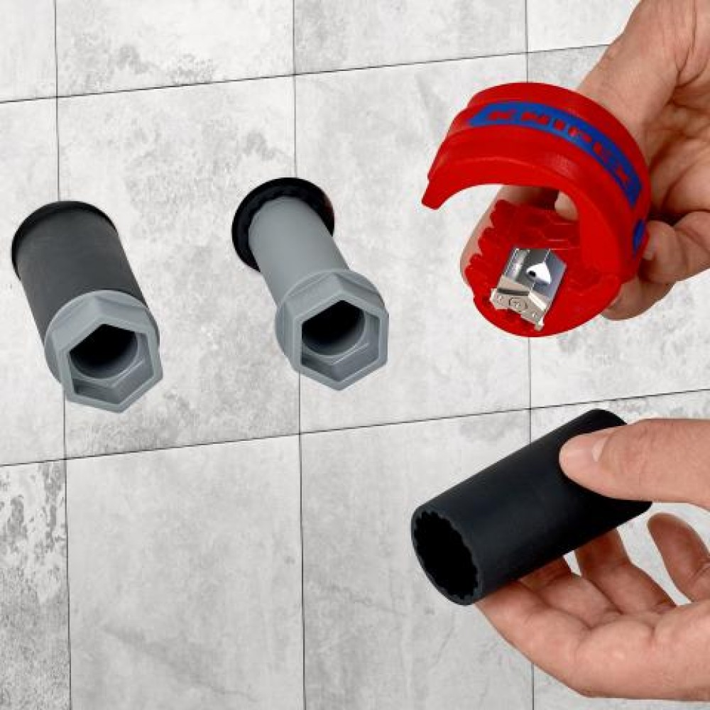 Труборез KNIPEX для пластиковых труб, 20-50мм 72мм (90-22-10-BK) фото 