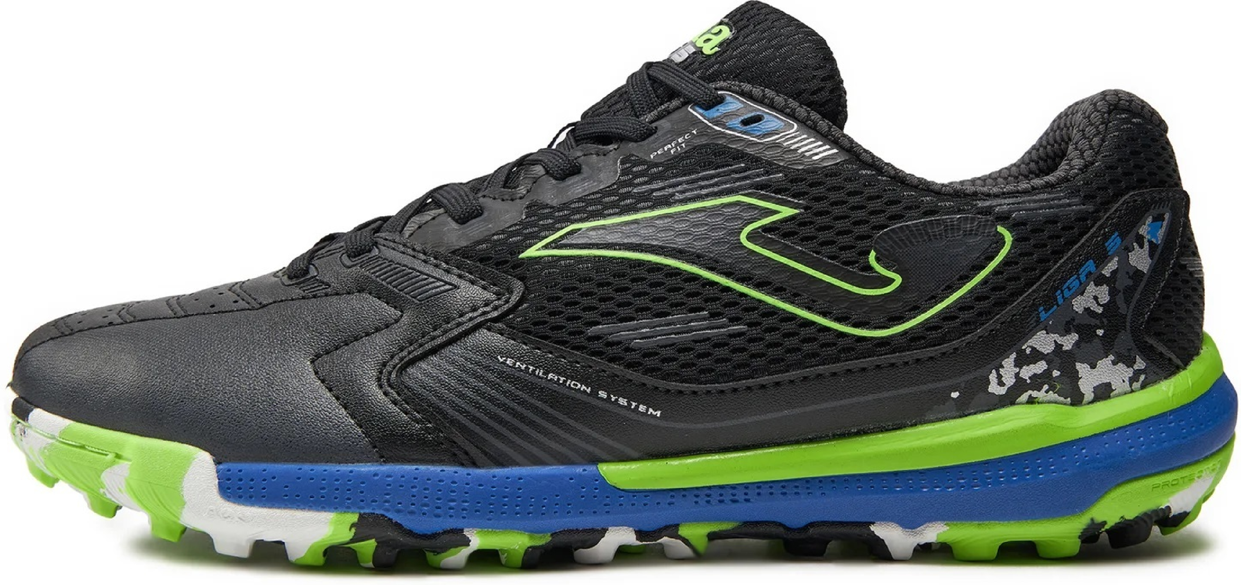 Сороконожки мужские JOMA Liga 5 2401 Black Turf LIGS2401TF 45 черные фото 