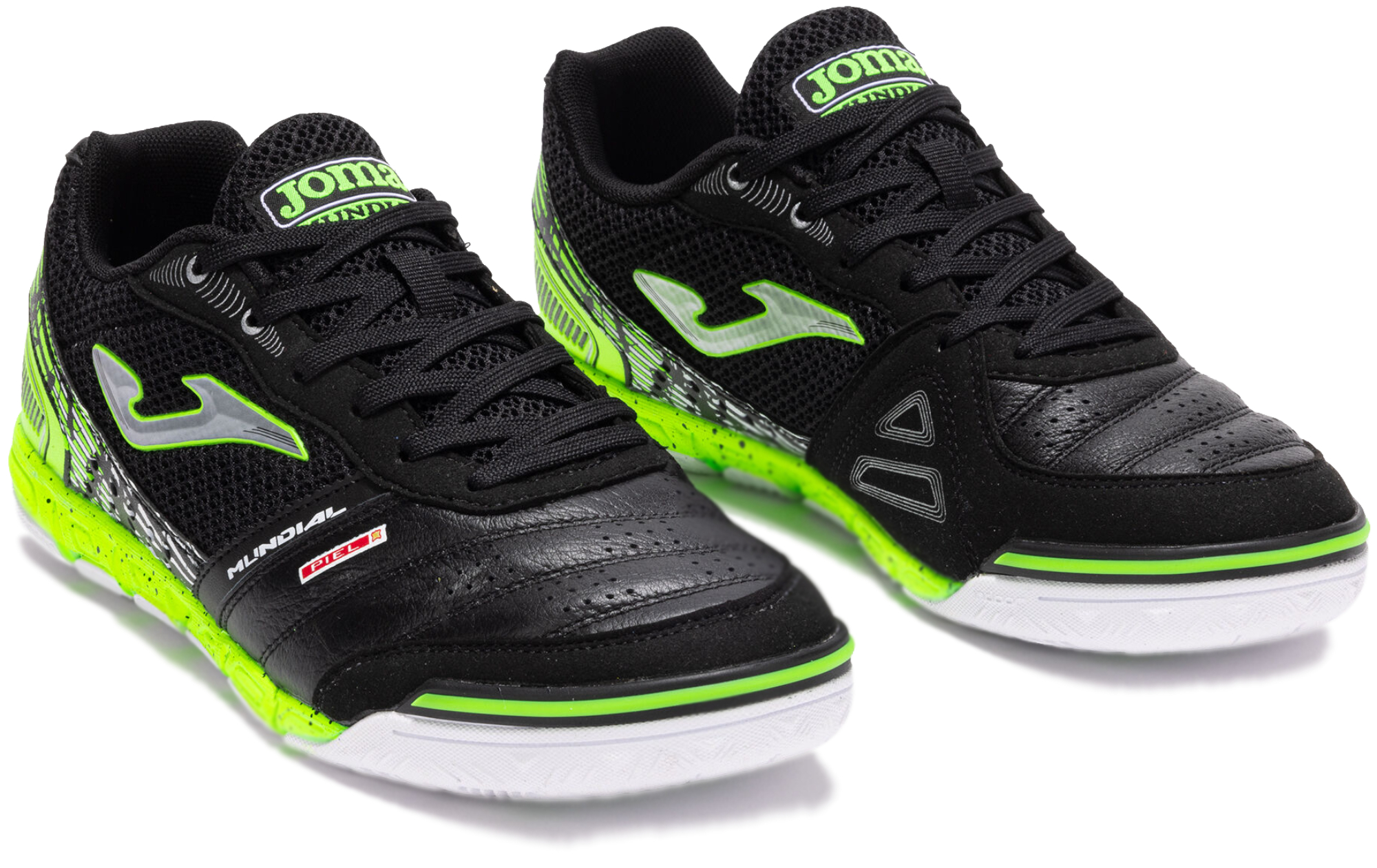 Футзалки мужские JOMA Mundial 2501 Black Green Indoor MUNS2501IN 43 черные фото 2