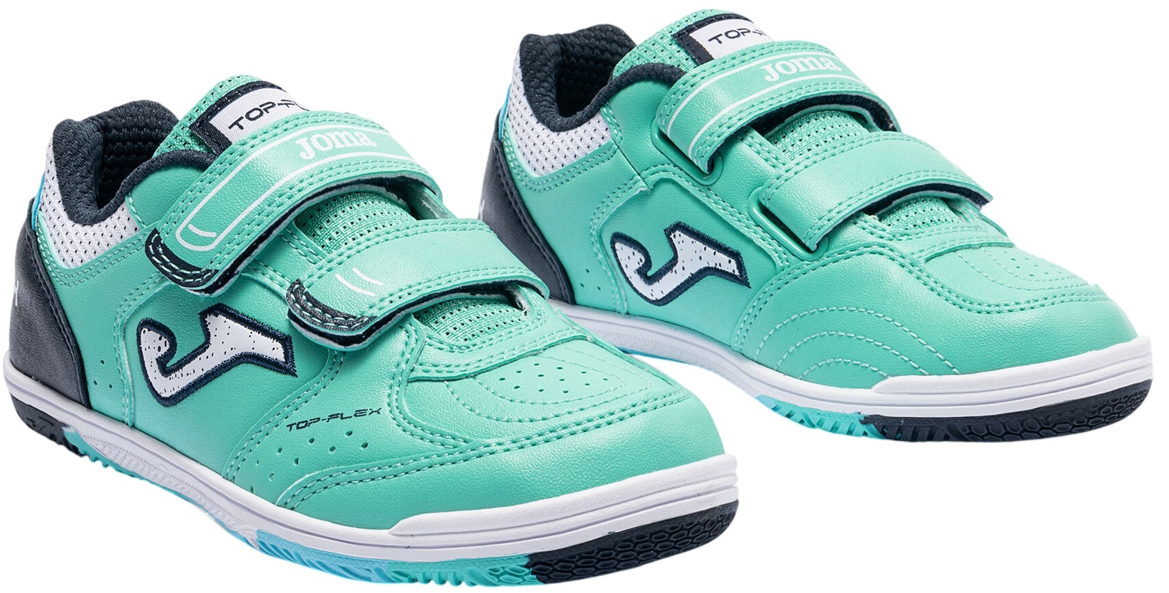 Футзалки детские JOMA Top Flex Jr 2627 Turquoise Indoor TPJS2627INV 35 бирюзовые фото2