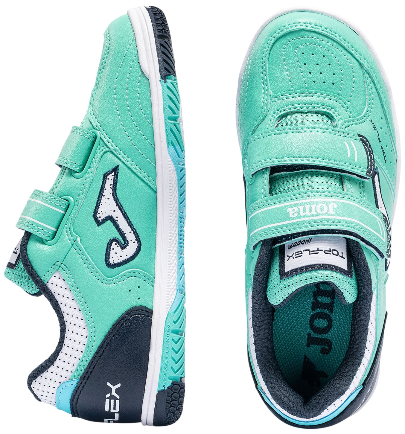 Футзалки детские JOMA Top Flex Jr 2627 Turquoise Indoor TPJS2627INV 35 бирюзовые фото4