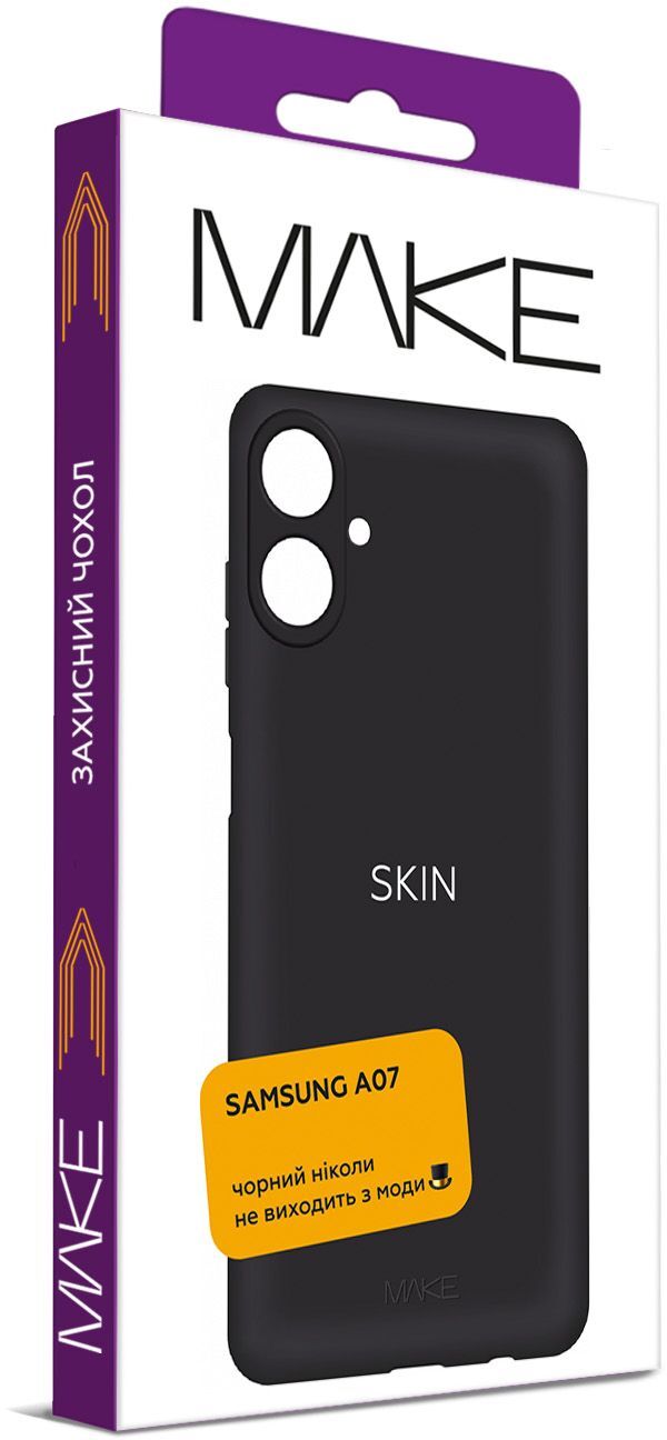 Чехол MakeFuture для Samsung A07 Skin Black (MCS-SA07BK) фото 