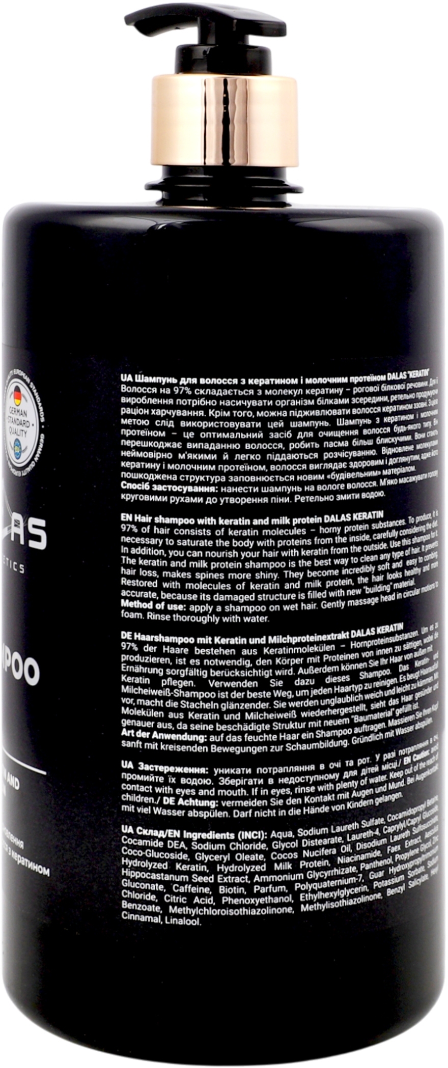 Шампунь для волос Dalas с кератином и молочным протеином 1000 г фото 