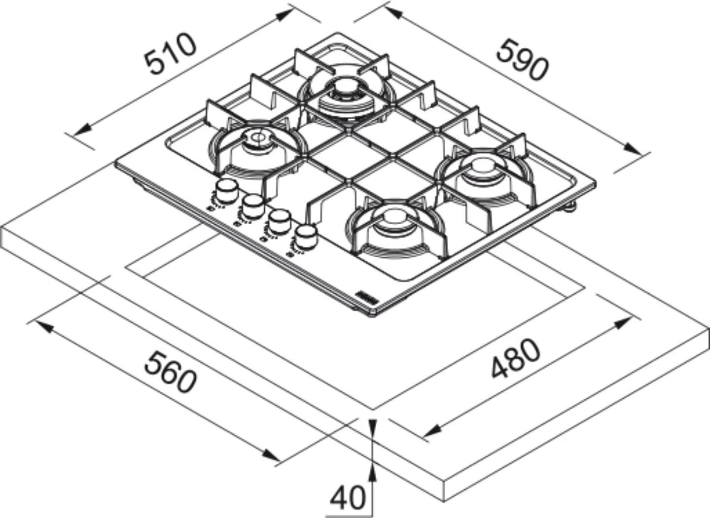 Варильна поверхня Franke FHMA 604 3G DC MB C (106.0670.112)фото2
