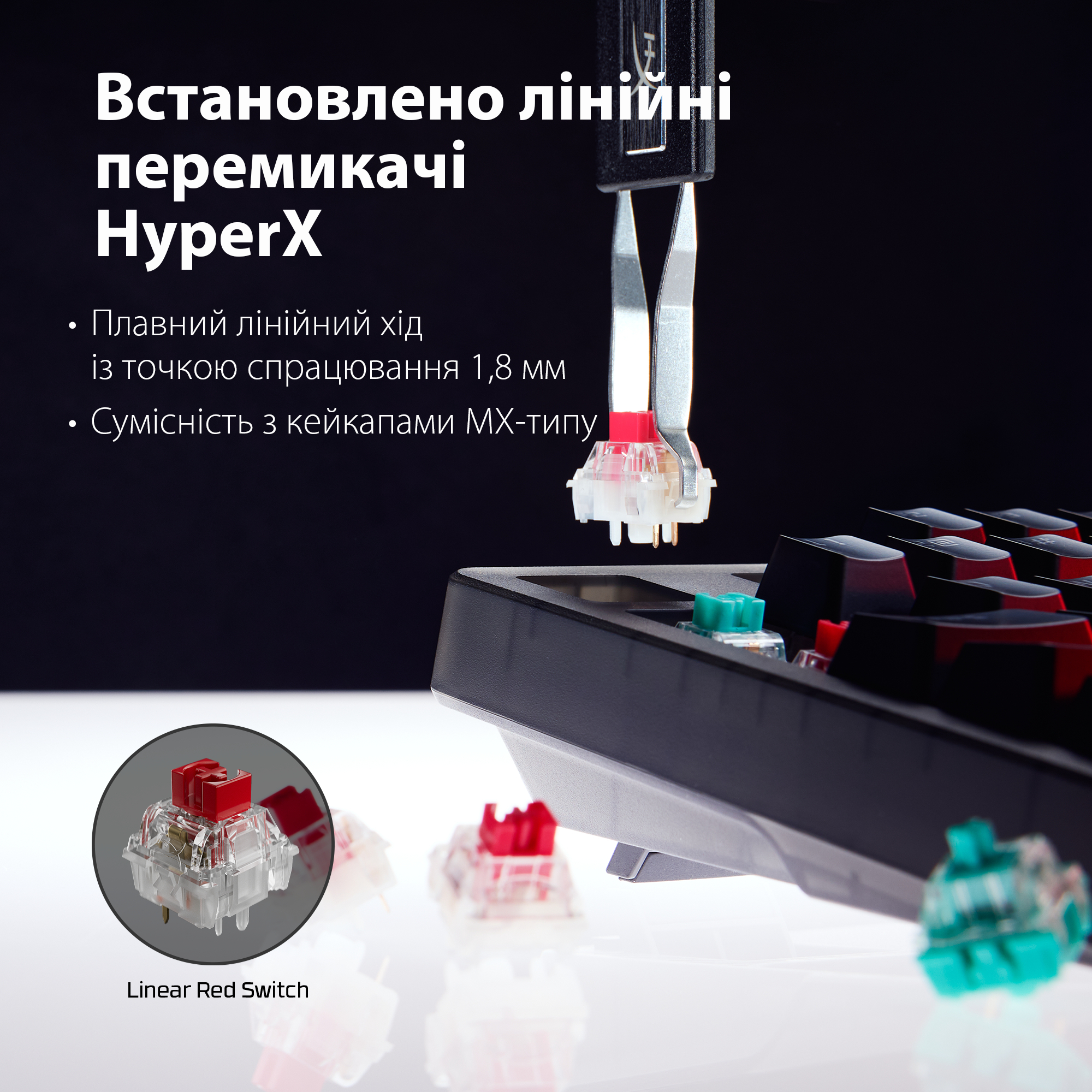 Игровая клавиатура HyperX Origins 2 1800 HX Red USB Black (B4QS4AA) фото 11