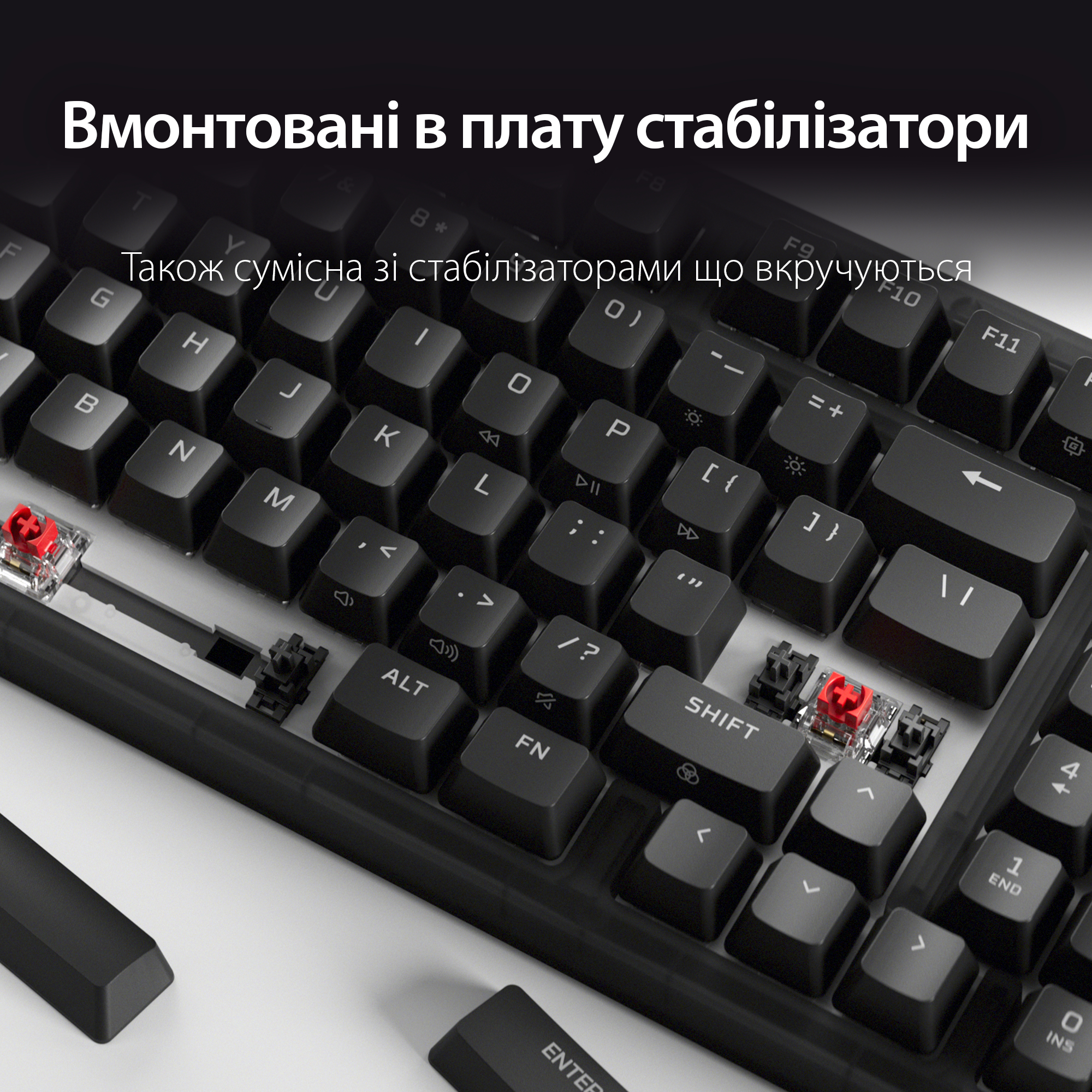 Игровая клавиатура HyperX Origins 2 1800 HX Red USB Black (B4QS4AA) фото 12