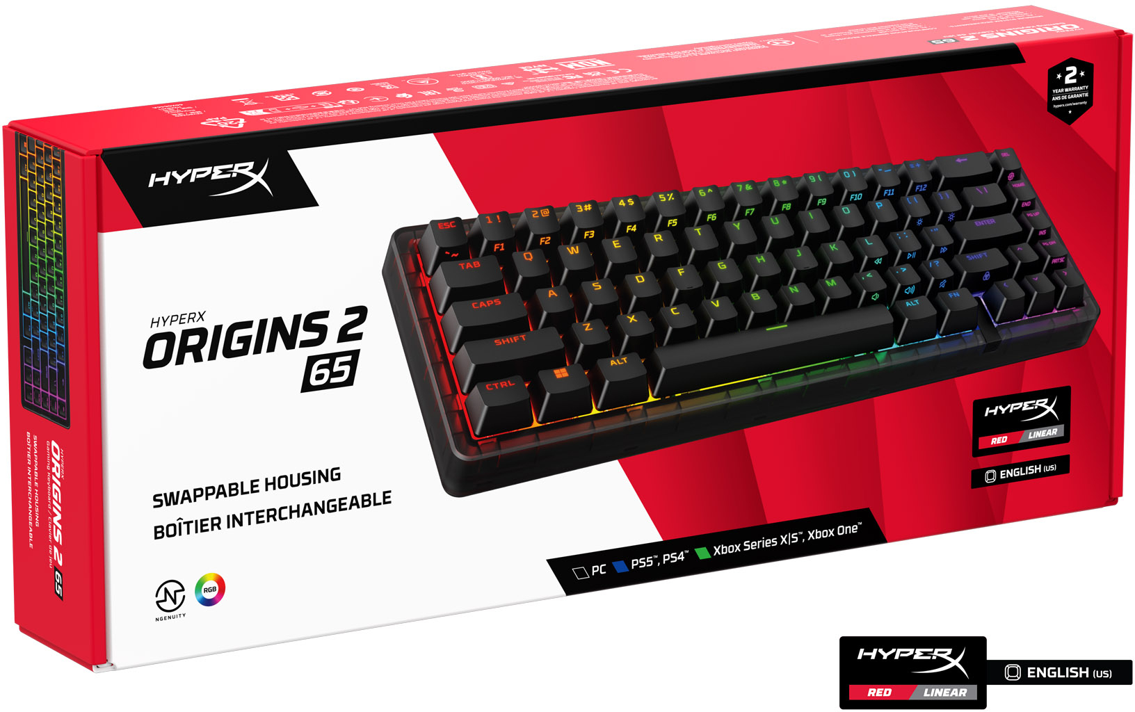 Игровая клавиатура HyperX Origins 2 65 HX Red USB Black (B4QS3AA) фото 6