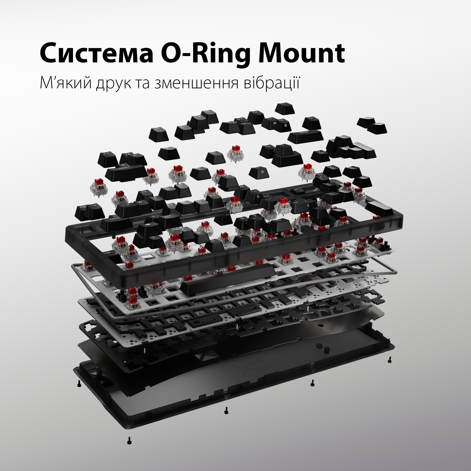 Игровая клавиатура HyperX Origins 2 65 HX Red USB Black (B4QS3AA) фото 18