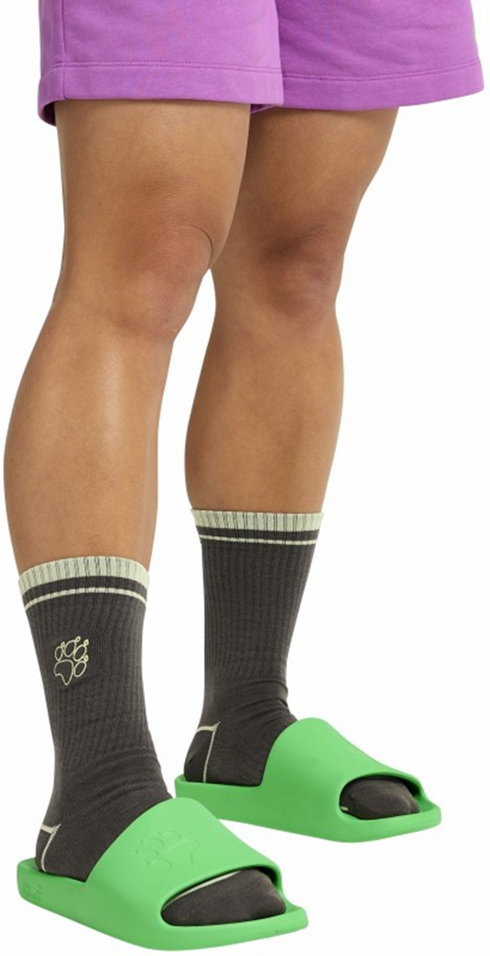 Шлепанцы Jack Wolfskin Paw Slider A65742_E0278 42 (8 UK) зеленые фото 