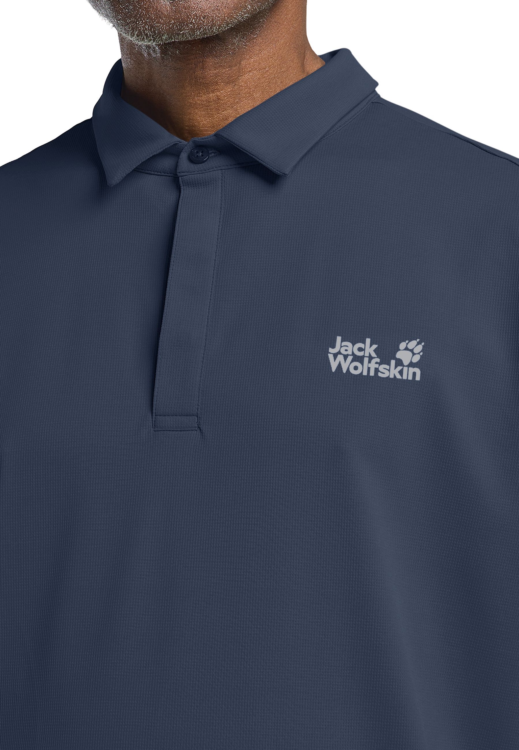 Поло спортивное мужское Jack Wolfskin Delgami Polo M 1809801_C0412 L синие фото 3