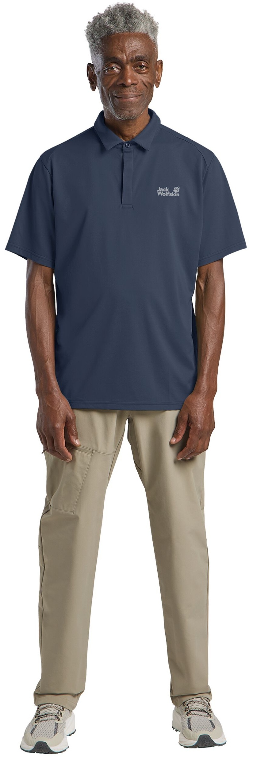 Поло спортивное мужское Jack Wolfskin Delgami Polo M 1809801_C0412 3XL синие фото 4