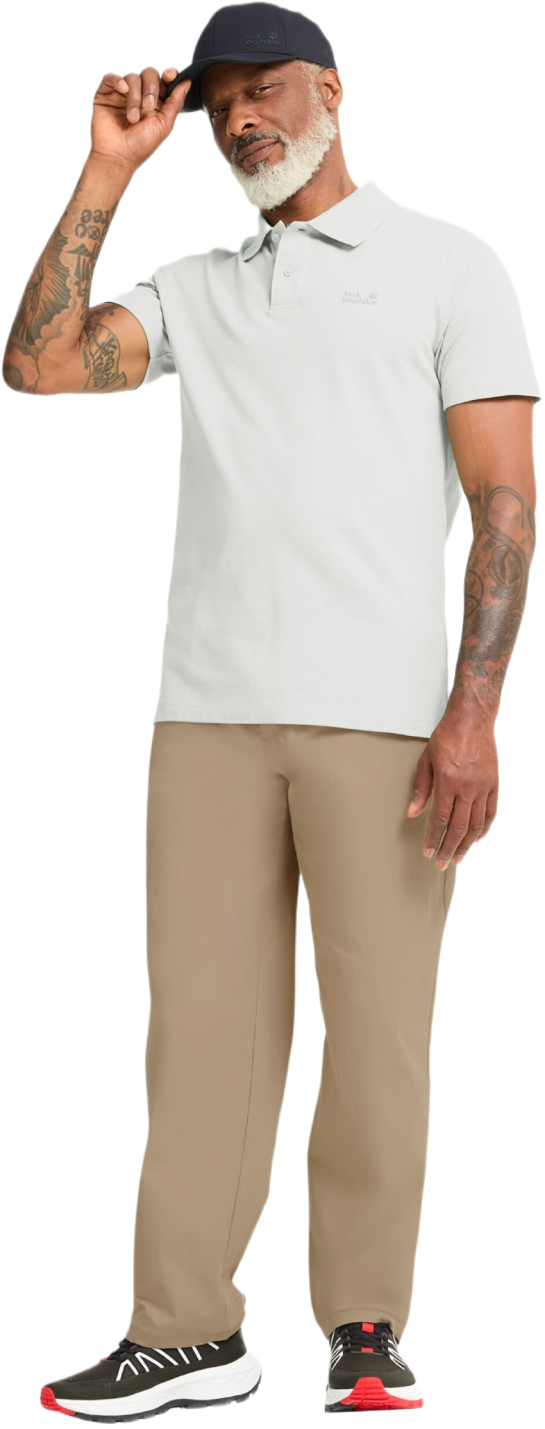 Поло мужское Jack Wolfskin Essential Polo M A65902_5488 XL белое фото 4