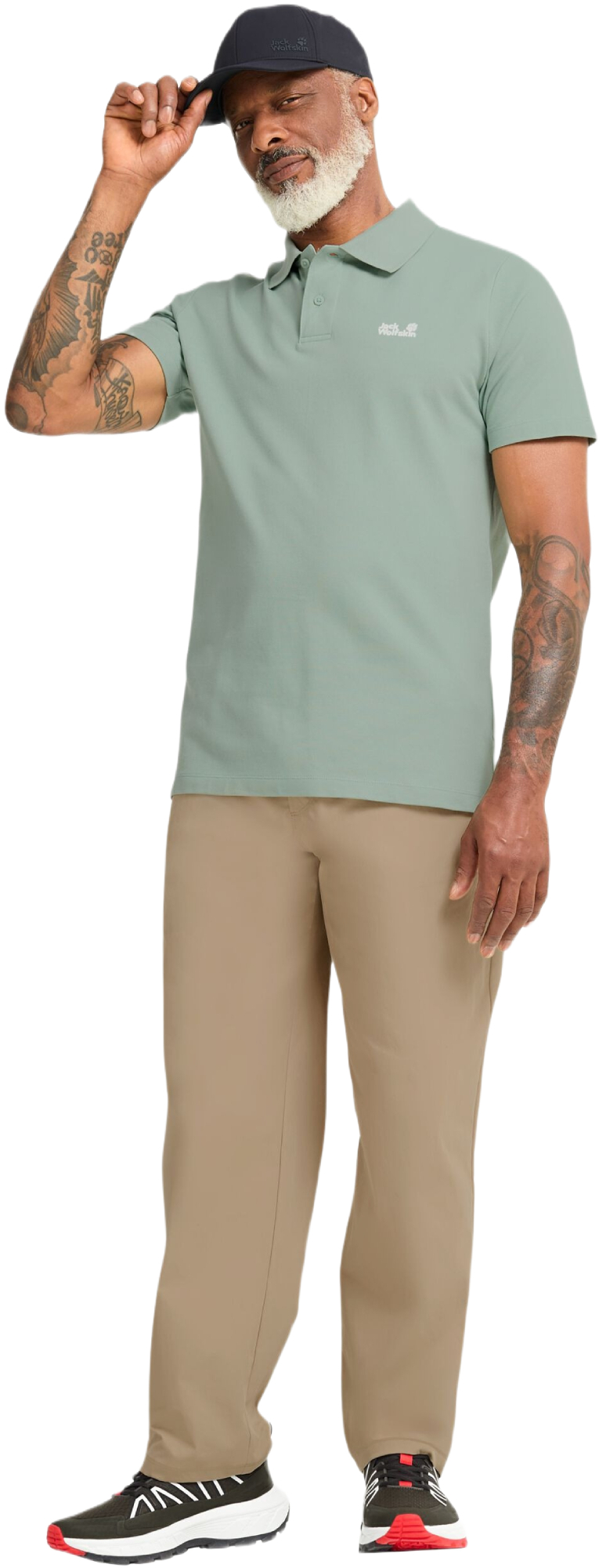 Поло мужское Jack Wolfskin Essential Polo M A65902_E0272 XL зеленое фото 