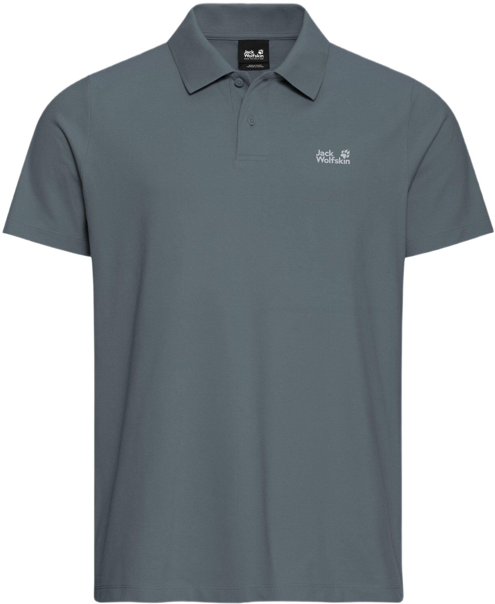 Поло мужское Jack Wolfskin Essential Polo M A65902_F0303 S серо-синее фото 