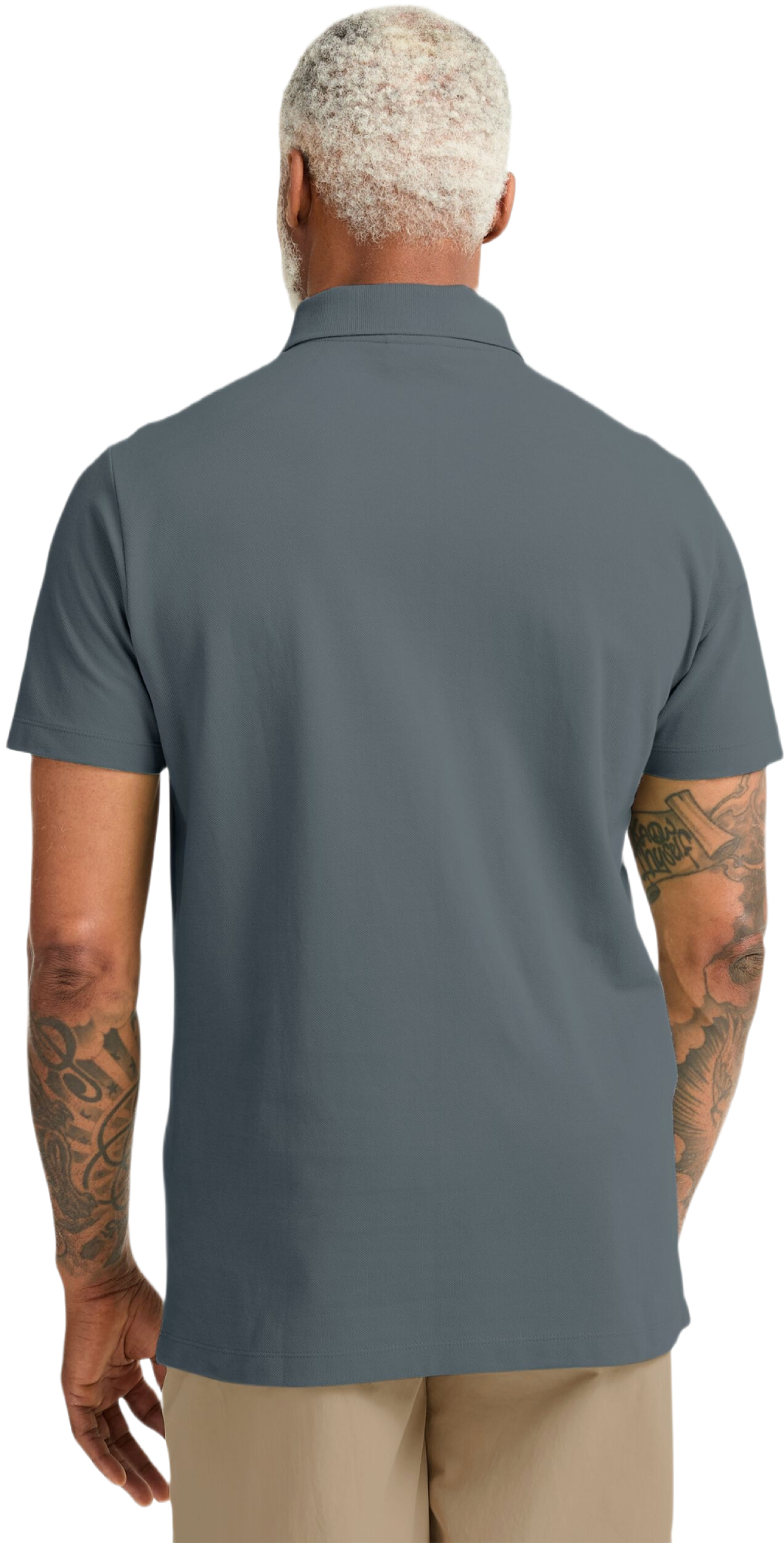 Поло мужское Jack Wolfskin Essential Polo M A65902_F0303 L серо-синее фото 