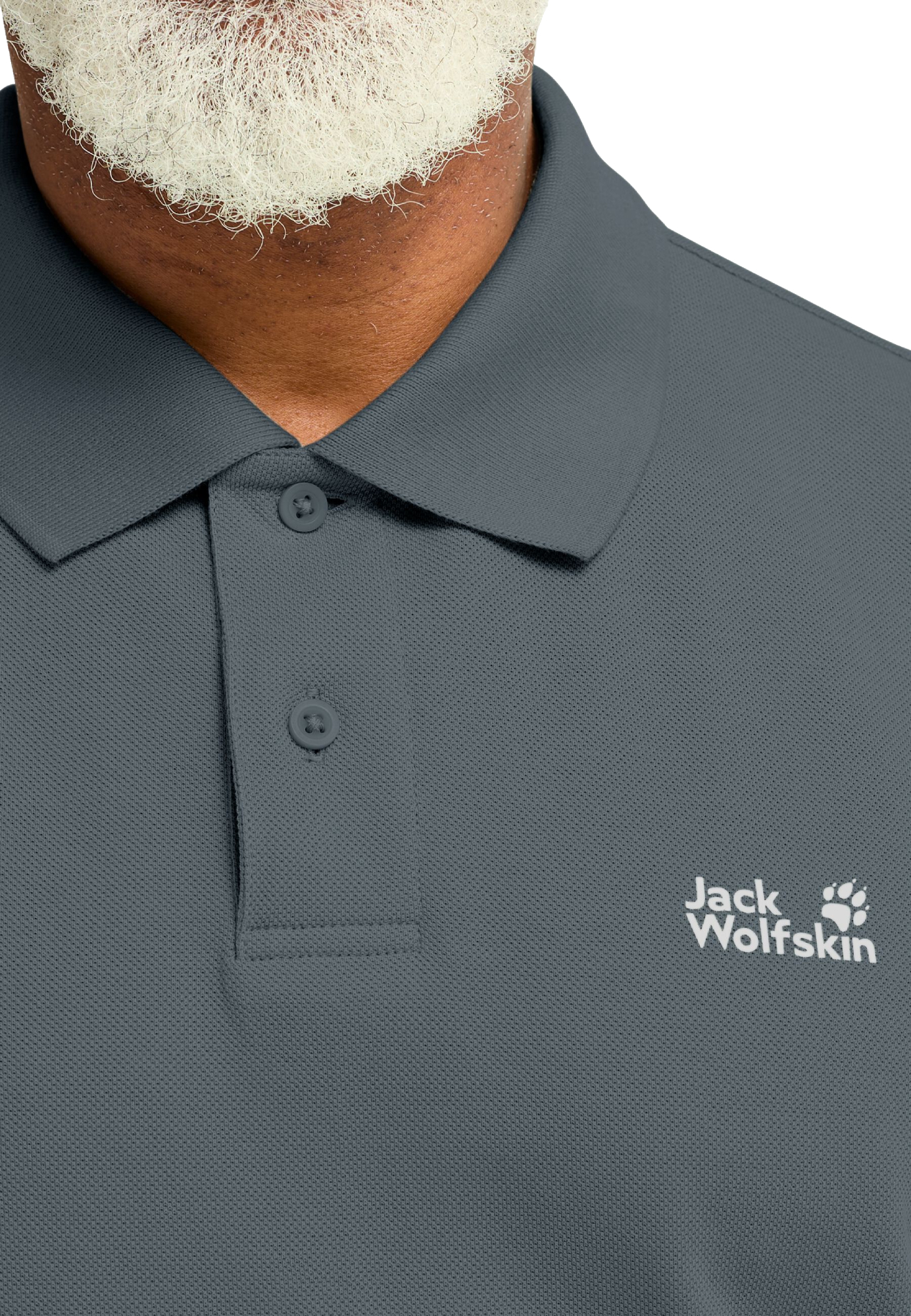 Поло мужское Jack Wolfskin Essential Polo M A65902_F0303 L серо-синее фото 