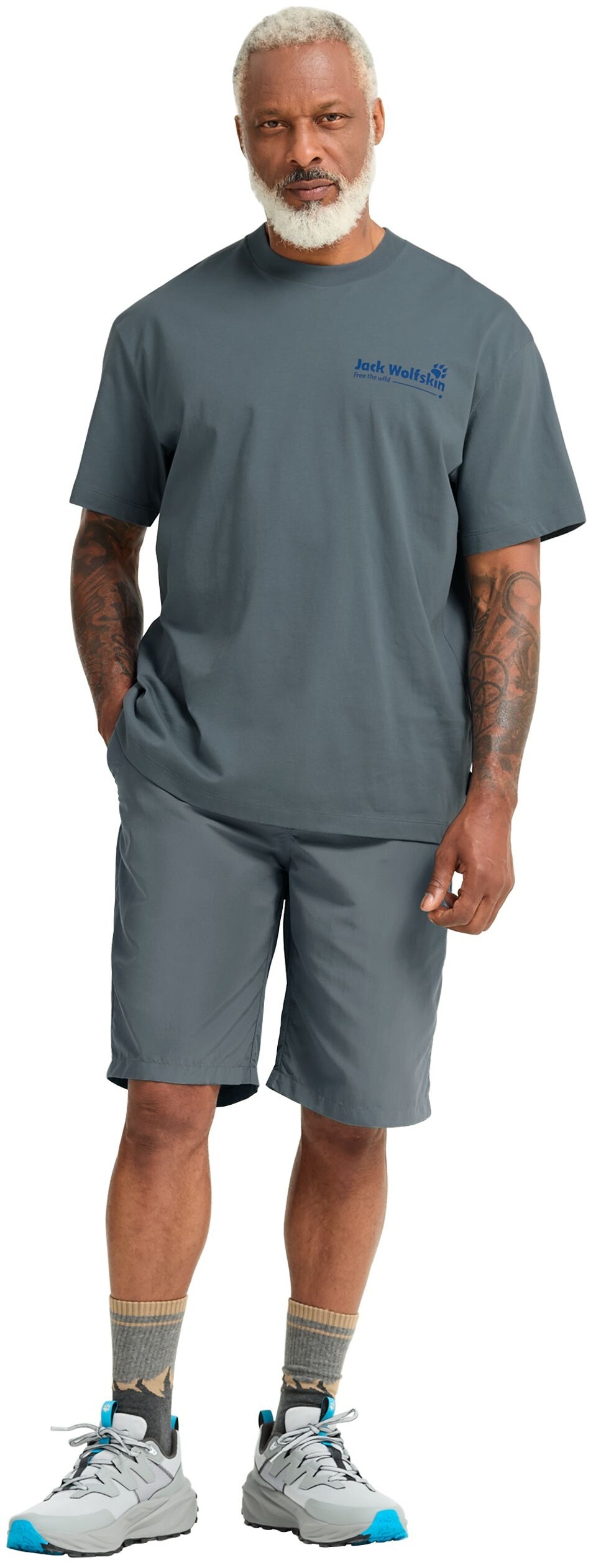 Шорты мужские Jack Wolfskin Duneland Shorts M A65926_F0303 50 серо-синие фото 