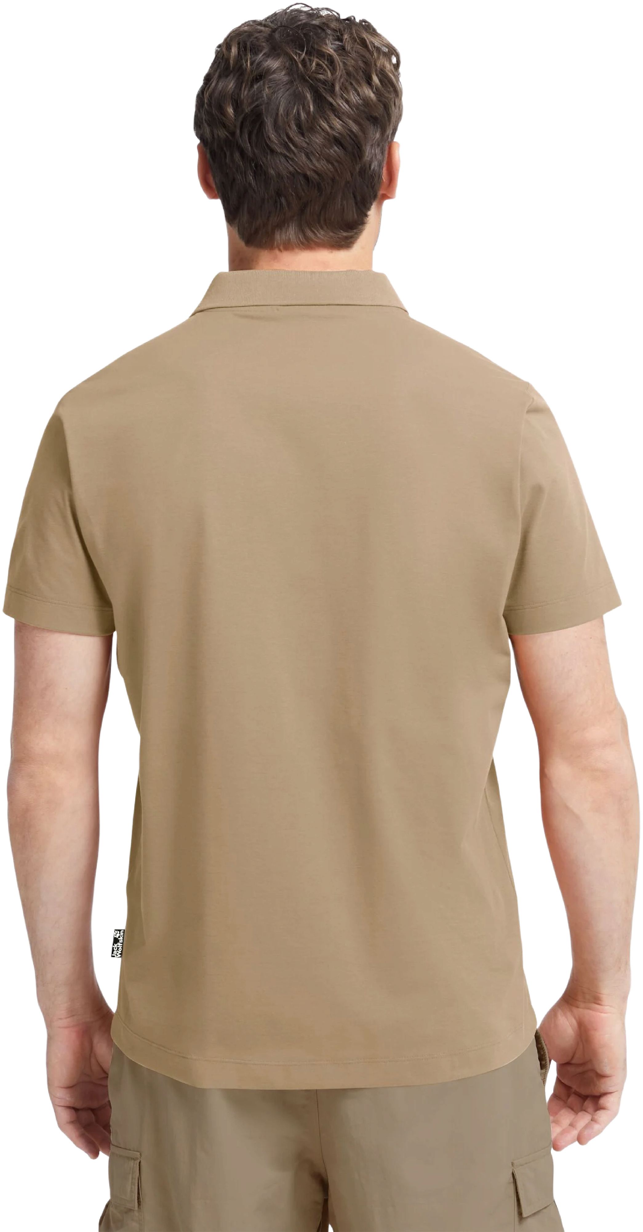 Поло спортивное мужское Jack Wolfskin Travel Polo M A65932_A0082 L бежевое фото 