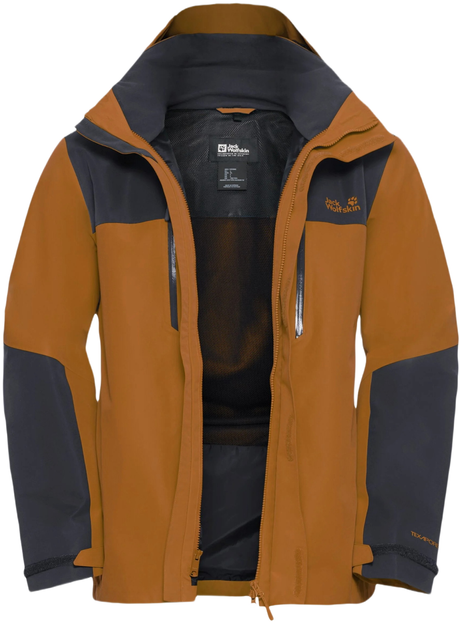 Ветровка мужская Jack Wolfskin Jasper 2L Jkt M 1108373_5401 S коричневая фото 