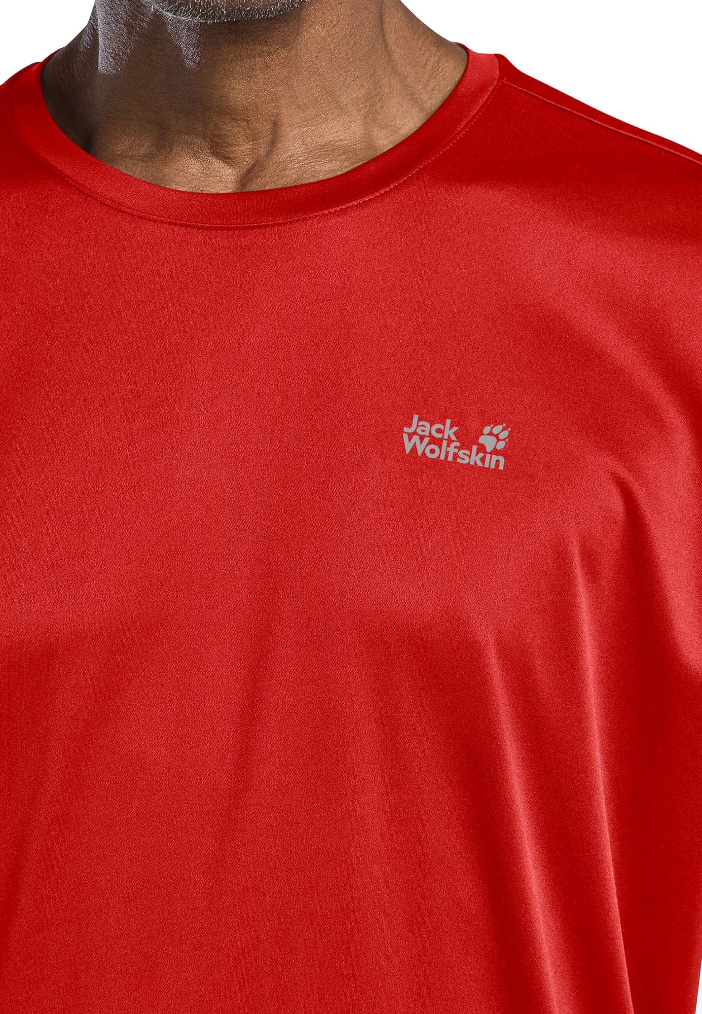 Футболка спортивная мужская Jack Wolfskin Tech T M A63293_J0191 S красная фото 