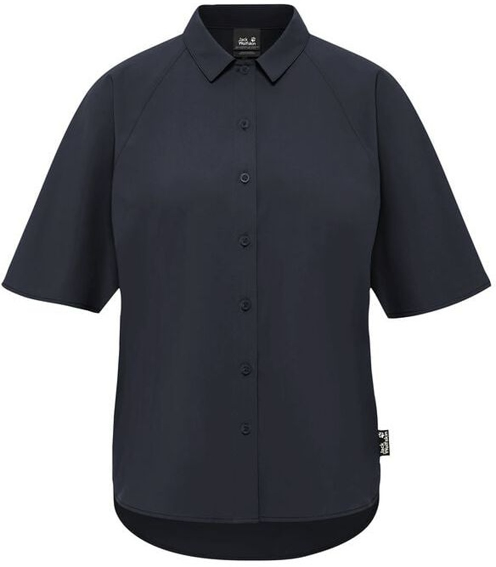 Рубашка женская Jack Wolfskin Sierra Quest Ss Shirt W A63878_C0413 L темно-синяя фото 6