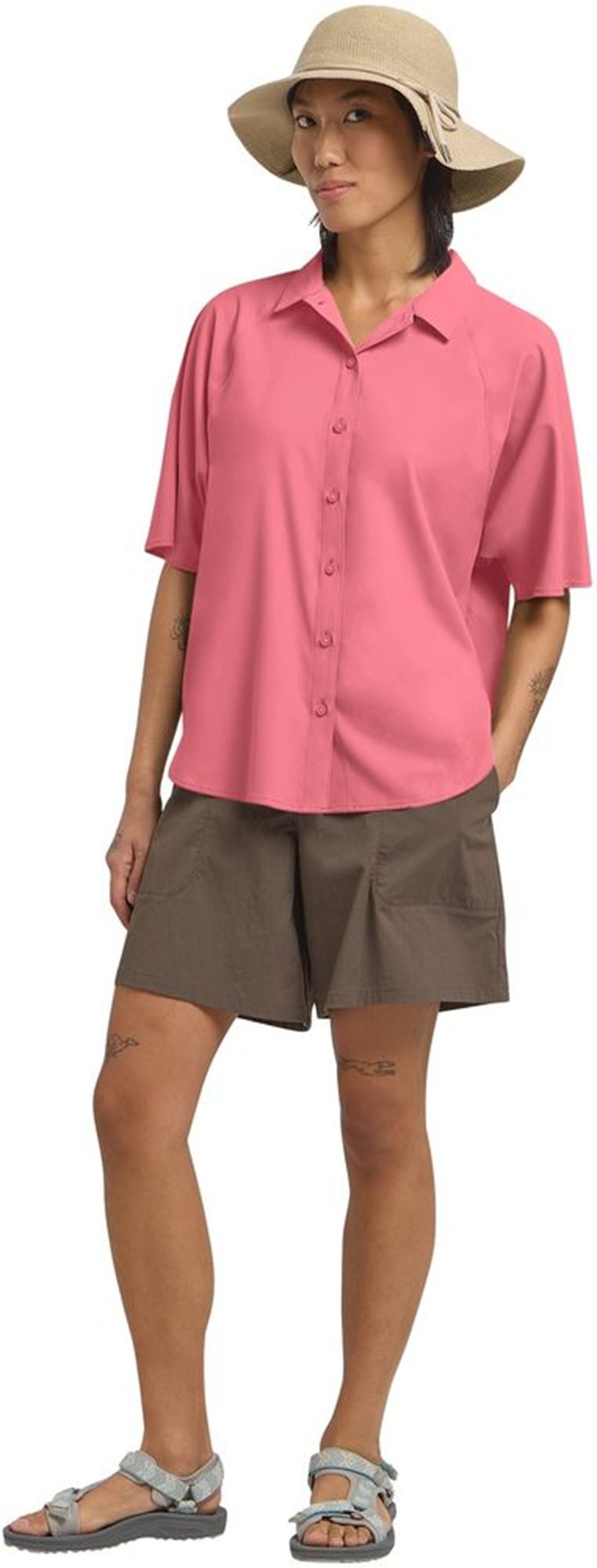 Рубашка женская Jack Wolfskin Sierra Quest Ss Shirt W A63878_H0111 S розовая фото 4