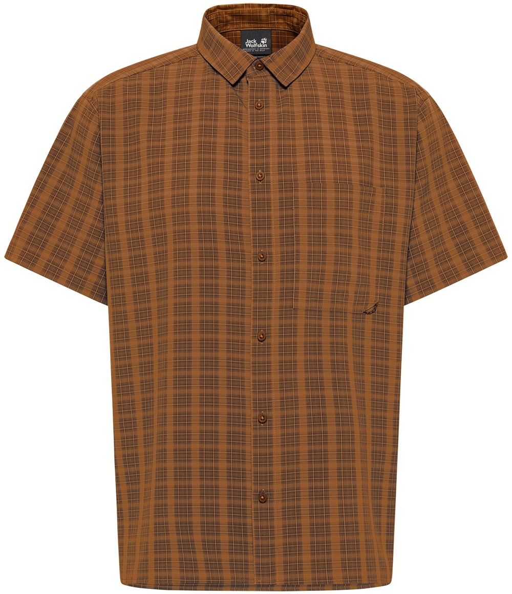 Сорочка з коротким рукавом чоловіча Jack Wolfskin Meseta Shirt M A63880_T0384 XL коричневафото