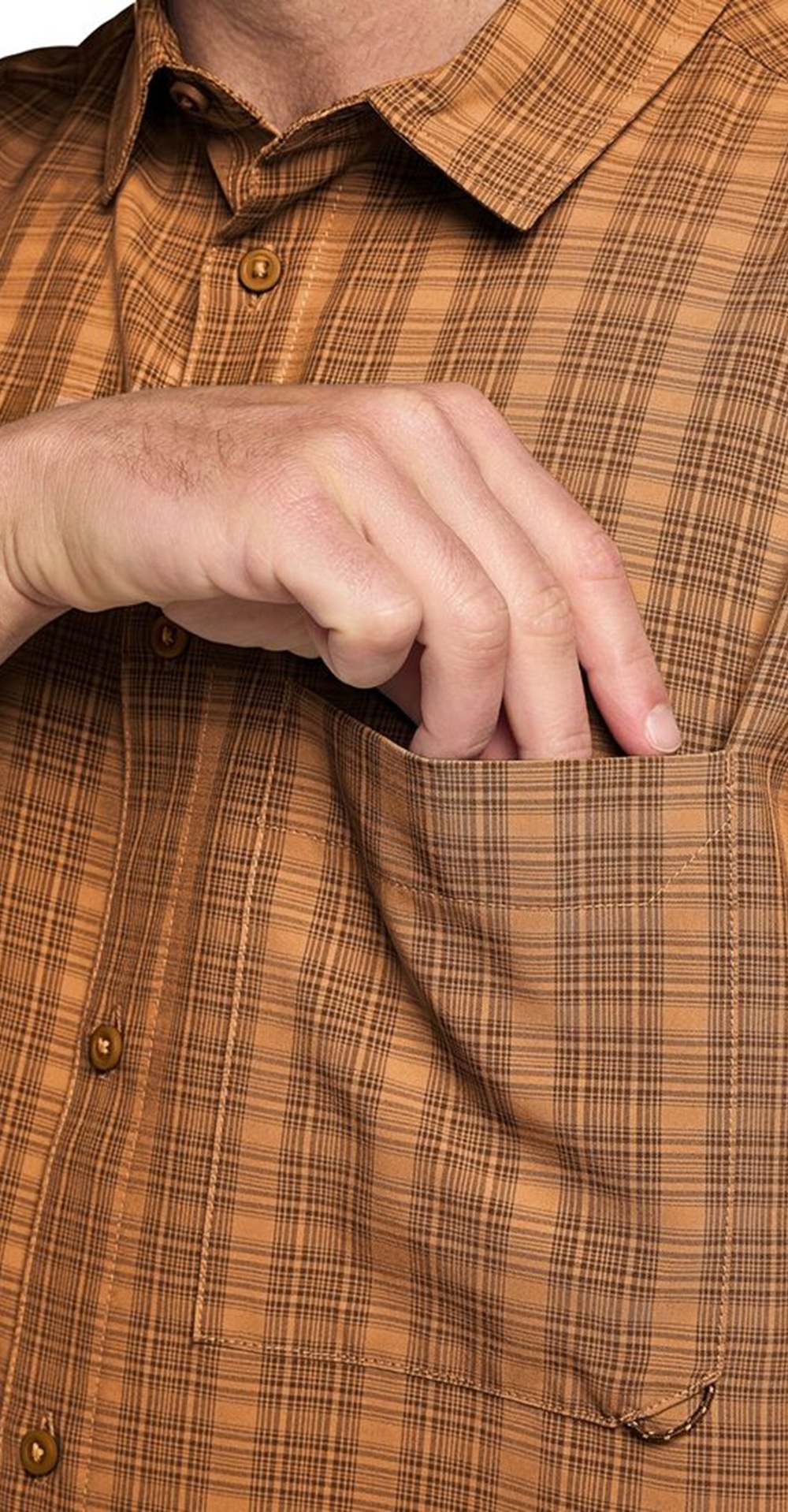 Сорочка з коротким рукавом чоловіча Jack Wolfskin Meseta Shirt M A63880_T0384 3XL коричневафото