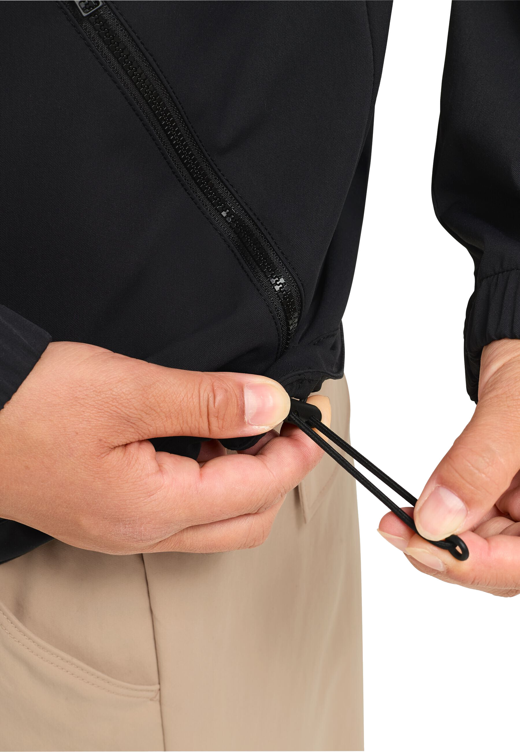 Вітровка жіноча Jack Wolfskin Mahani Jkt W A65748_6000 L чорнафото