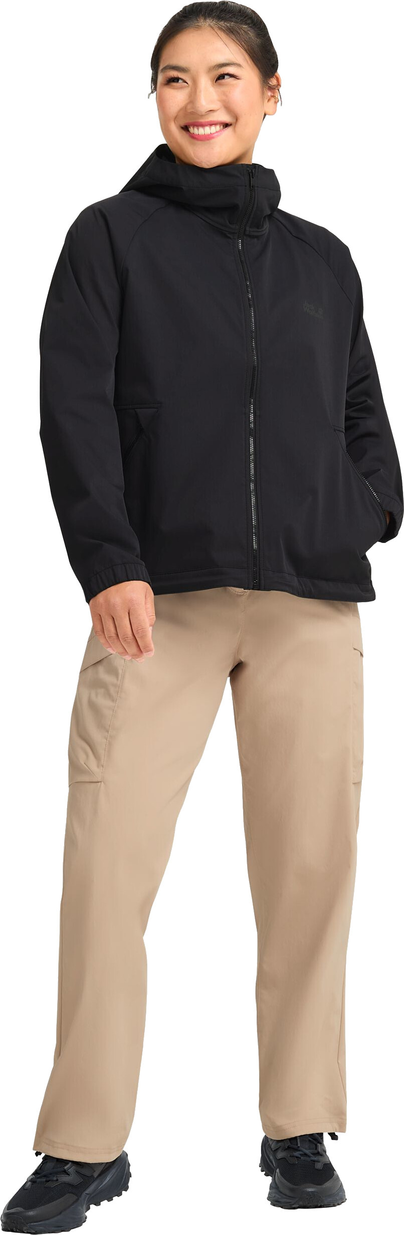 Ветровка женская Jack Wolfskin Mahani Jkt W A65748_6000 XL черная фото 