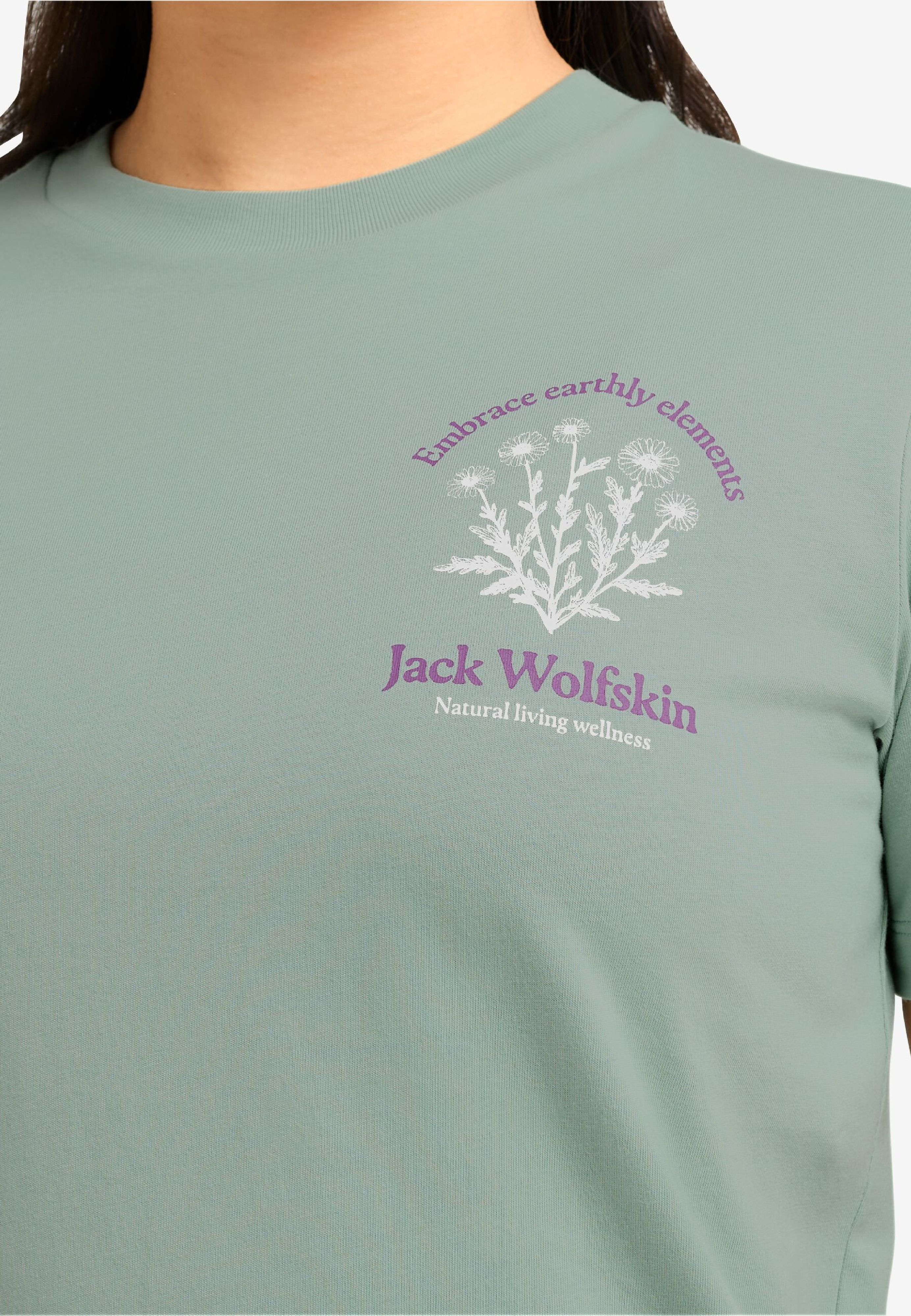 Футболка женская Jack Wolfskin Carefree T W A65756_T0424 XS зеленая фото 