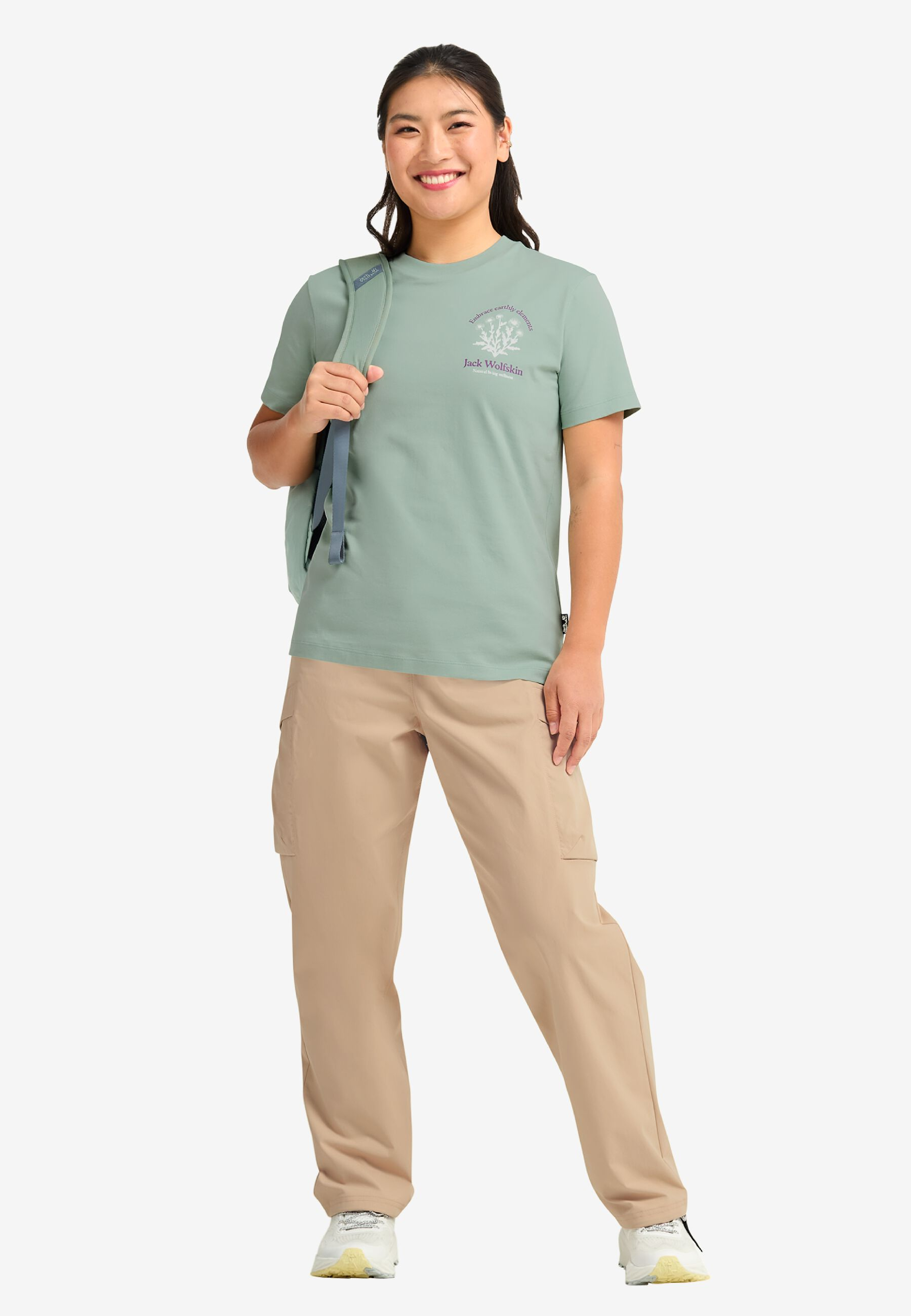 Футболка женская Jack Wolfskin Carefree T W A65756_T0424 M зеленая фото 