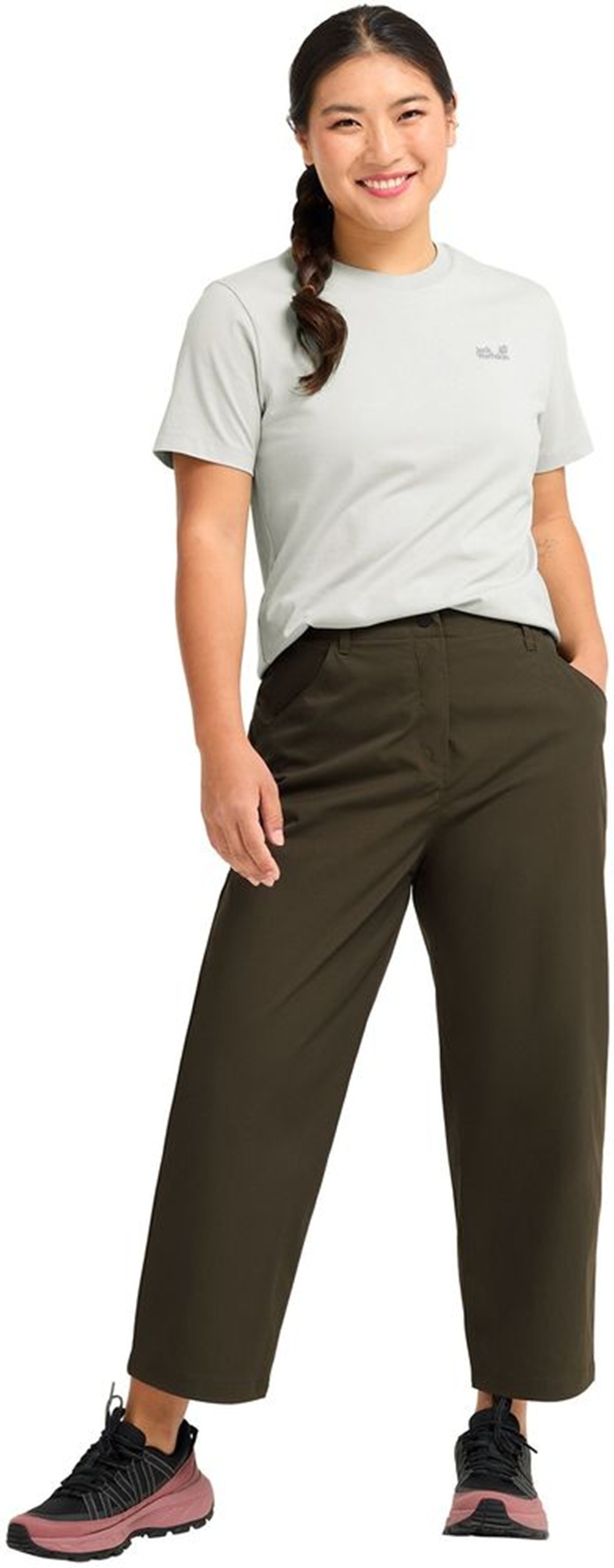 Футболка женская Jack Wolfskin Essential T W A65757_5488 S белая фото 