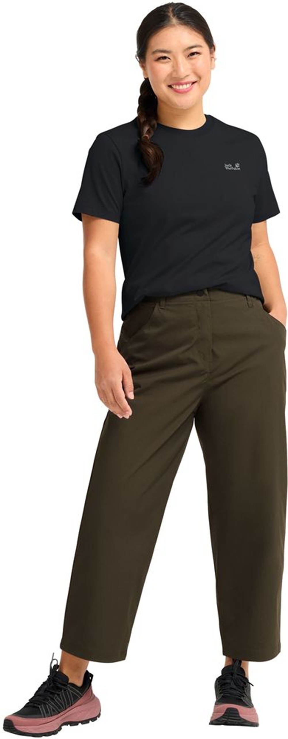 Футболка женская Jack Wolfskin Essential T W A65757_6000 XL черная фото 