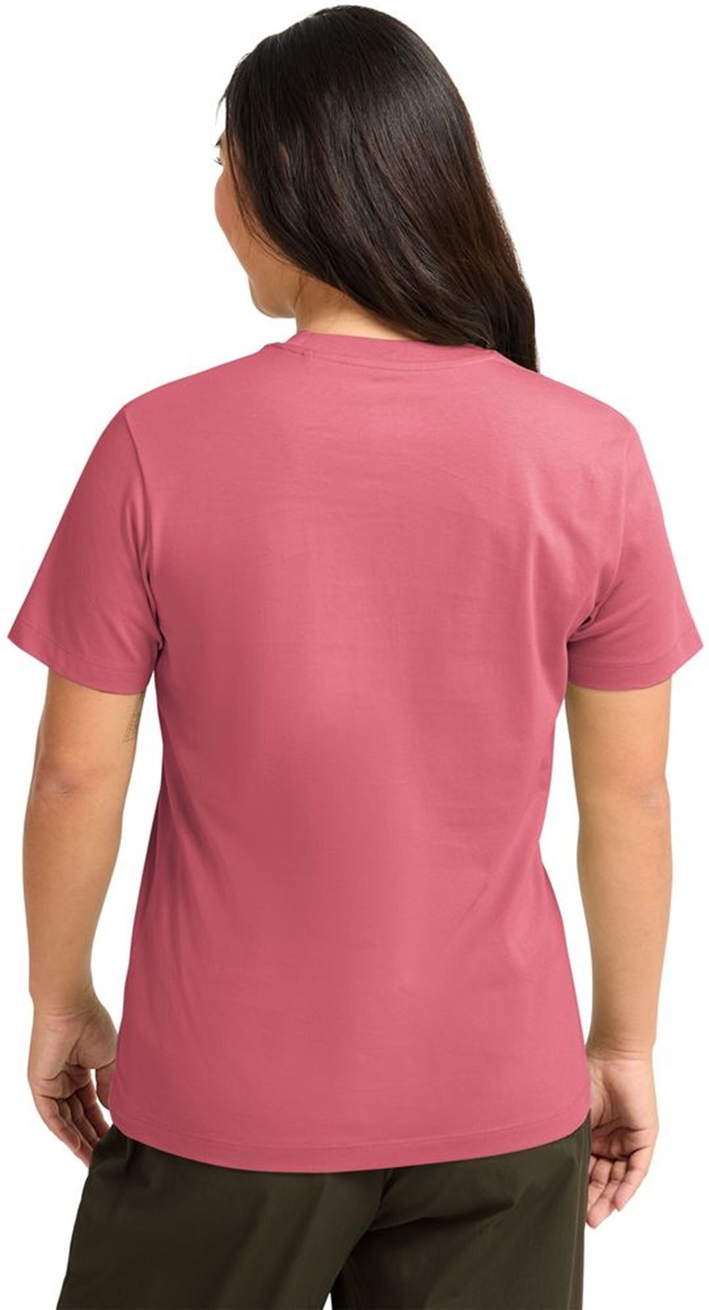 Футболка женская Jack Wolfskin Essential T W A65757_H0111 S розовая фото 