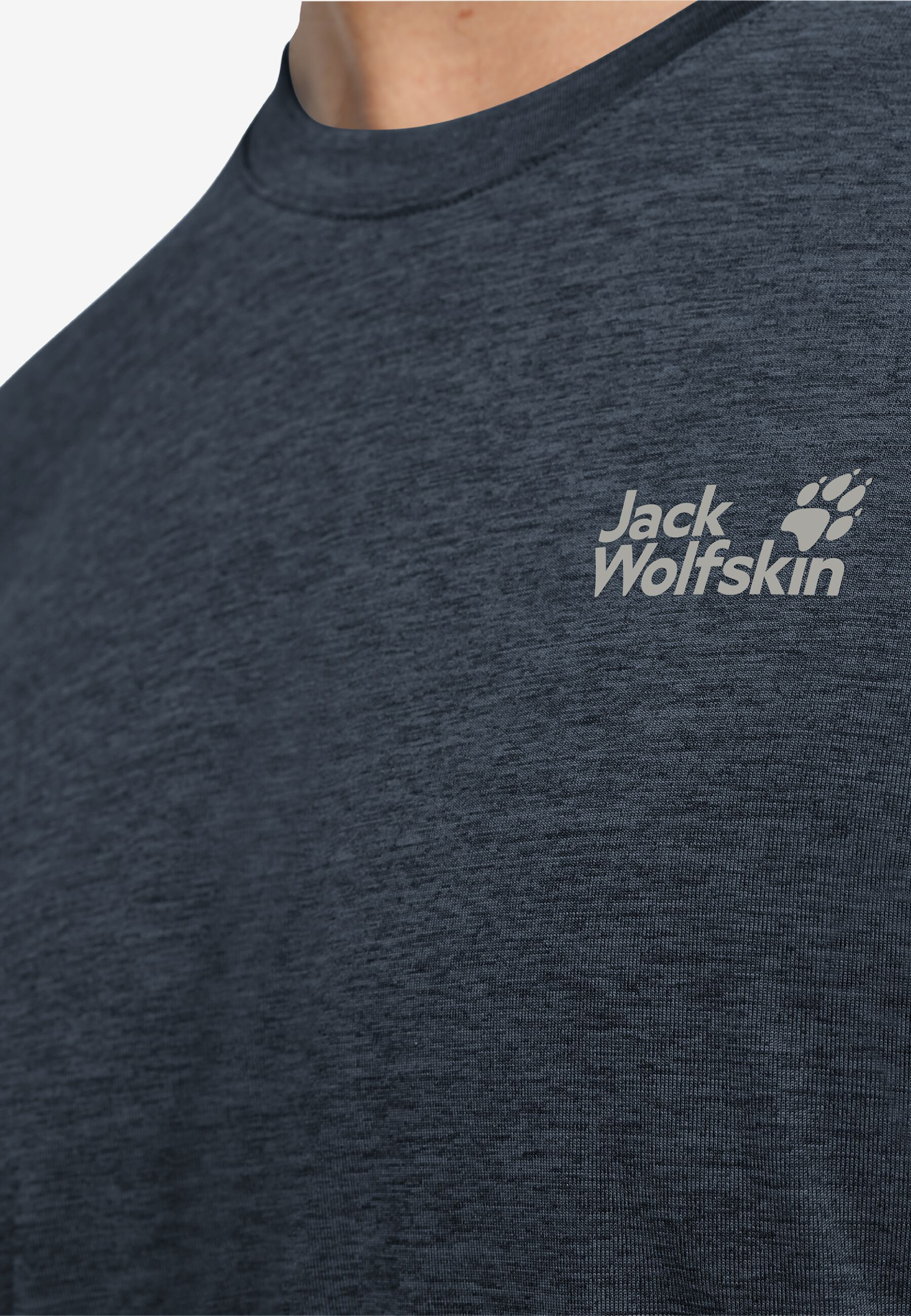 Футболка спортивная мужская Jack Wolfskin Wildtrail T M A65790_C0412 L темно-темно-синяя фото 