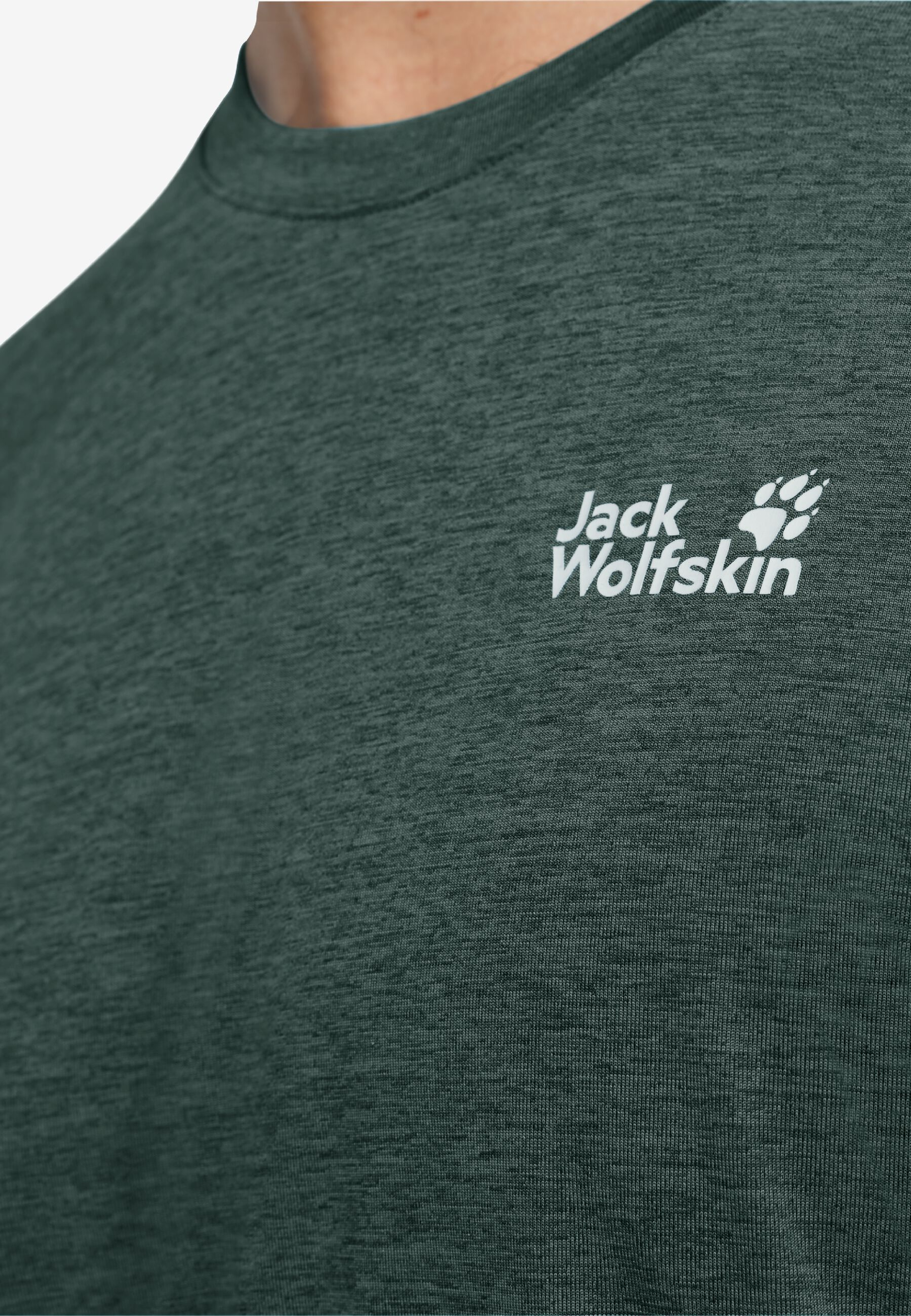 Футболка спортивная мужская Jack Wolfskin Wildtrail T M A65790_E0271 3XL темно-зеленая фото 4