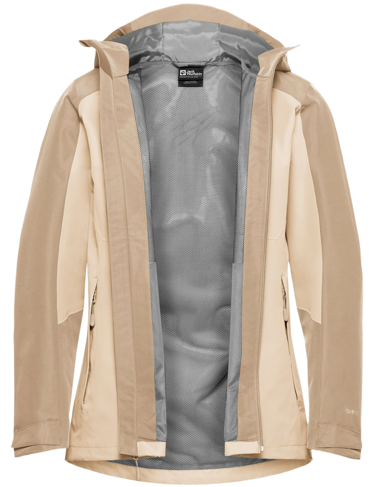 Ветровка женская Jack Wolfskin Wildbound 2L Jkt W A65805_A0084 S бежевая фото 