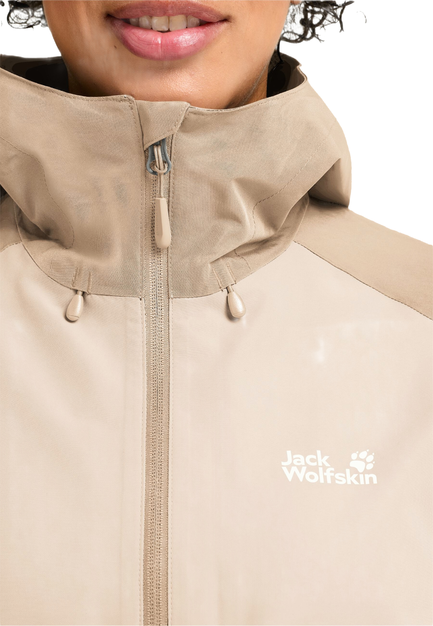 Ветровка женская Jack Wolfskin Wildbound 2L Jkt W A65805_A0084 L бежевая фото 