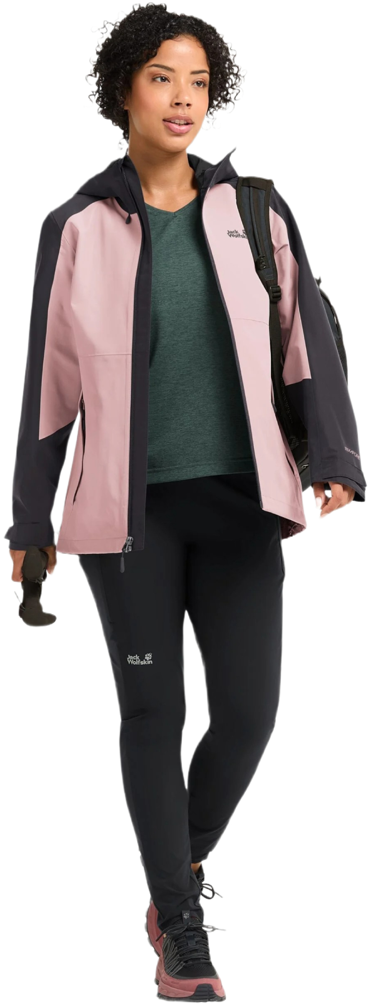 Ветровка женская Jack Wolfskin Wildbound 2L Jkt W A65805_H0110 L розовая фото 