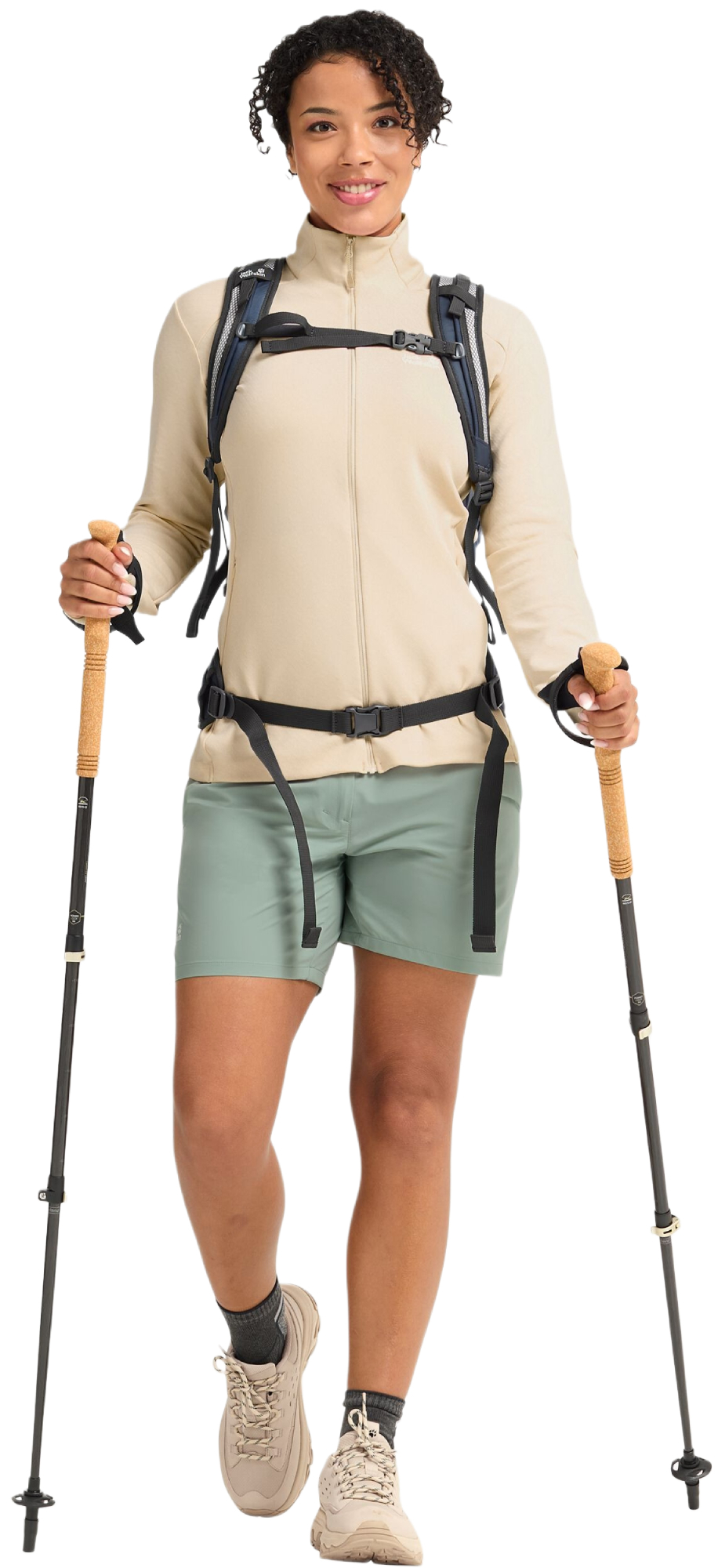 Кофта спортивная женская Jack Wolfskin Astrotrail Fz W A65848_A0084 S бежевая фото 