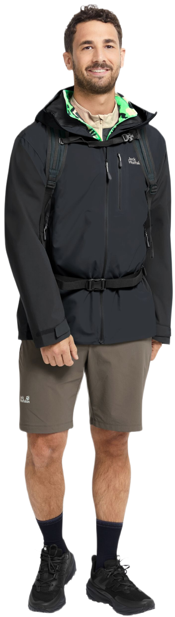 Ветровка мужская Jack Wolfskin Rainrush 2L Jkt M A65874_6350 3XL темно-серая фото 9