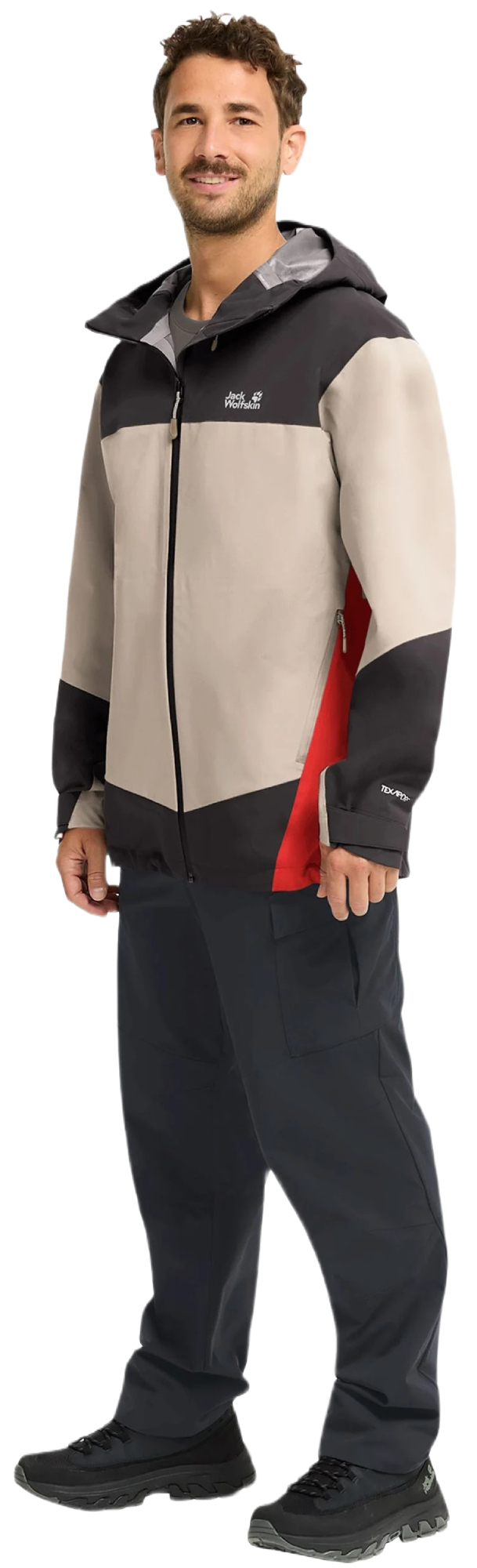 Вітровка чоловіча Jack Wolfskin Rockpaw 3L Jkt M A65875_A0084 L бежевафото6