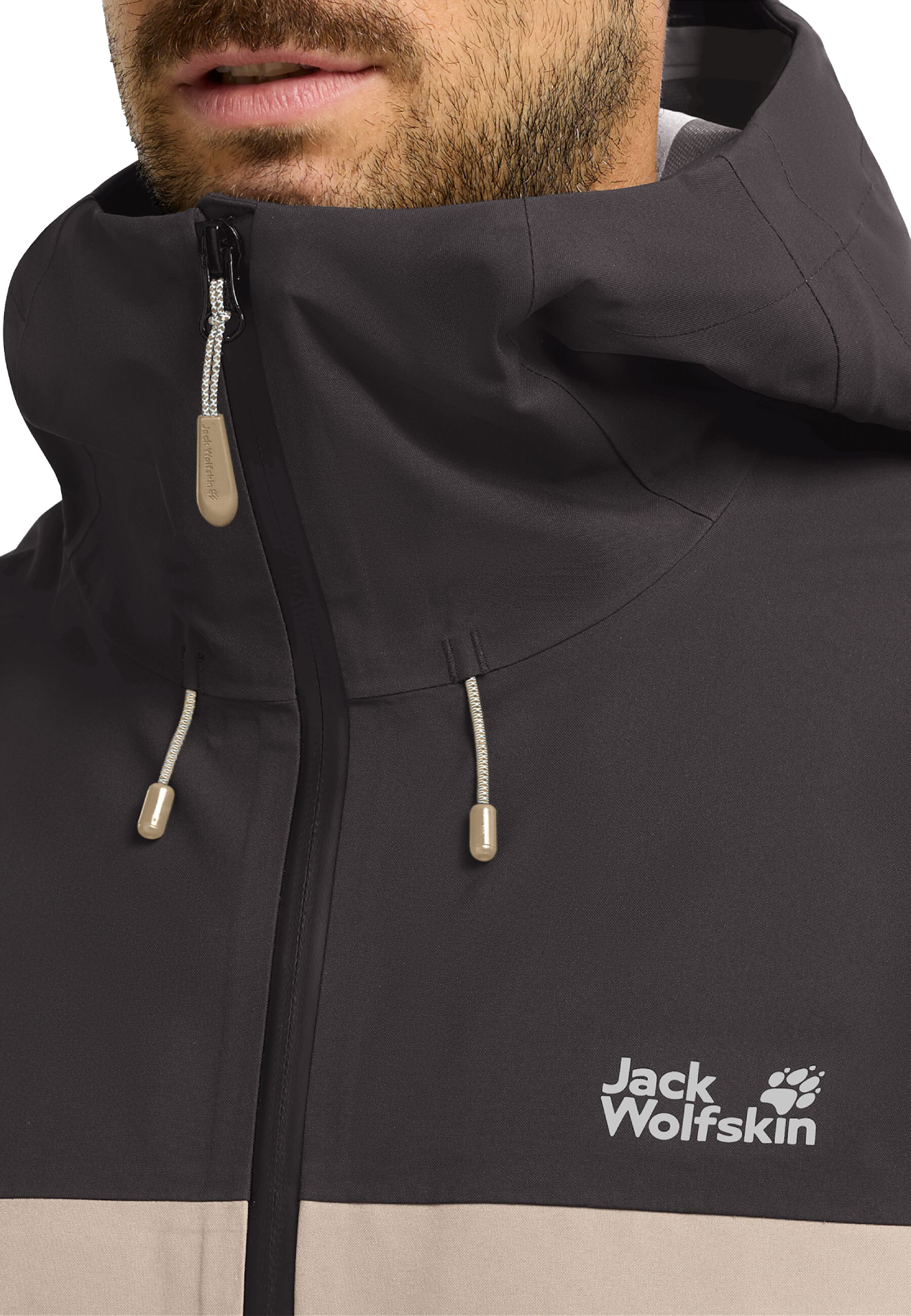Вітровка чоловіча Jack Wolfskin Rockpaw 3L Jkt M A65875_A0084 L бежевафото3