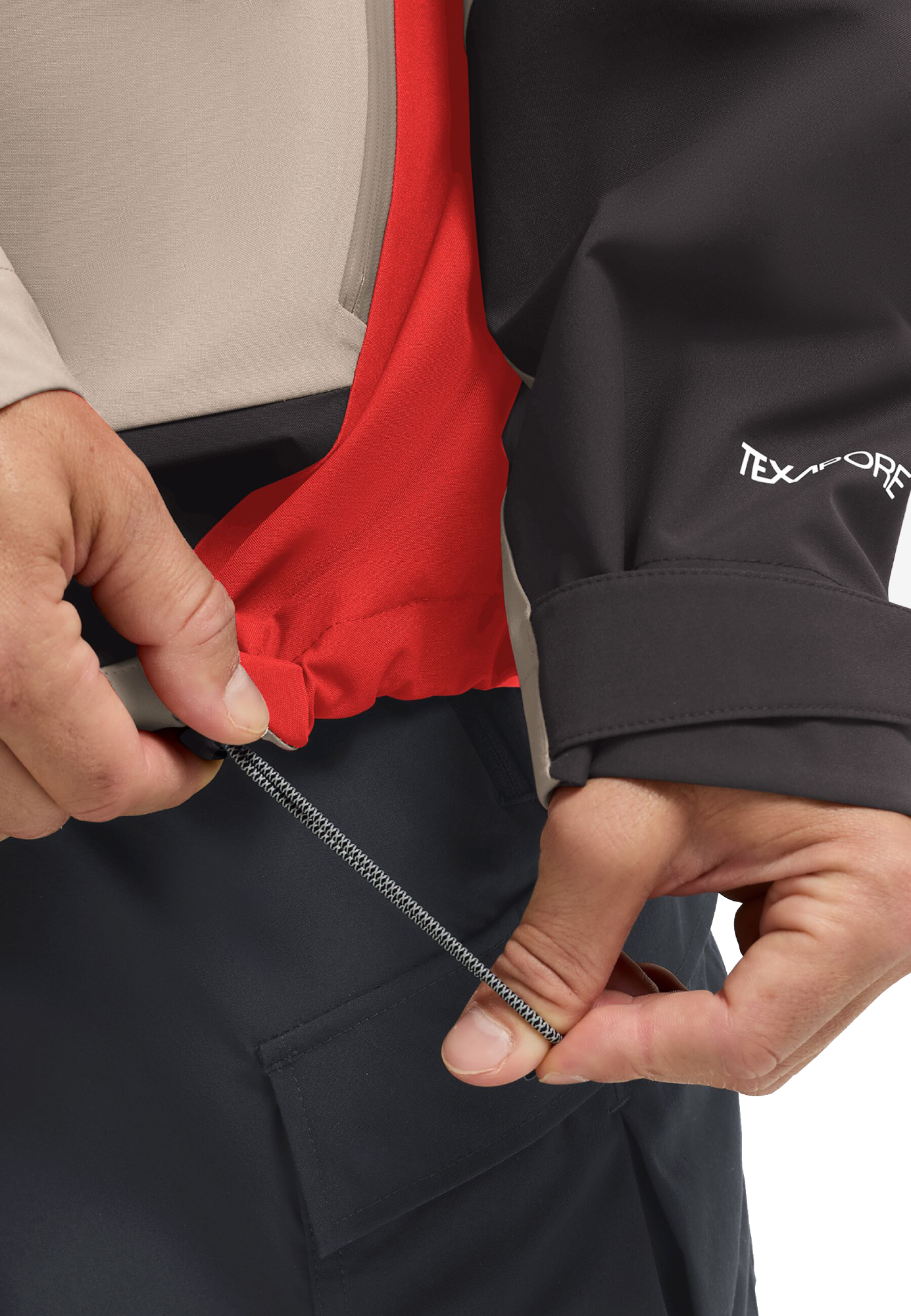 Вітровка чоловіча Jack Wolfskin Rockpaw 3L Jkt M A65875_A0084 M бежевафото