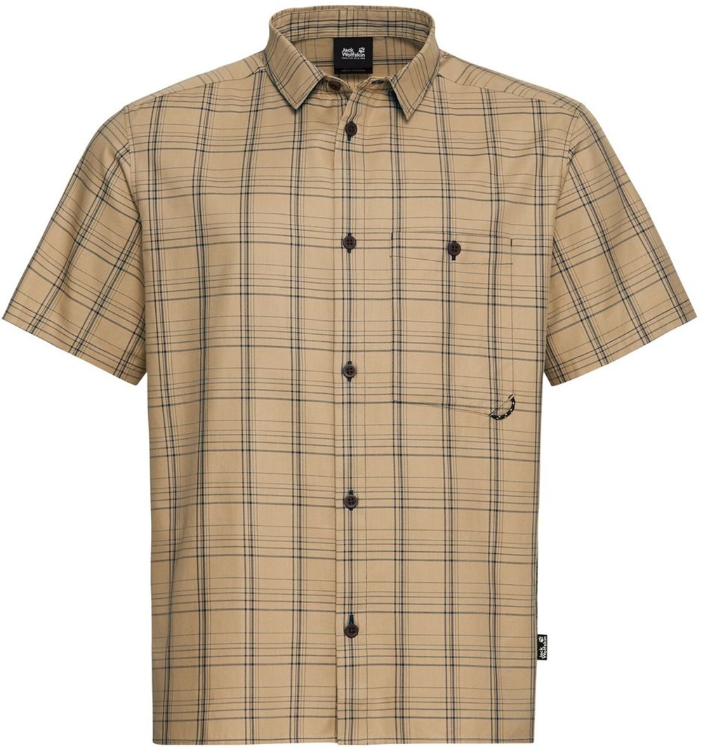 Сорочка з коротким рукавом чоловіча Jack Wolfskin Hot Trail Shirt M A65906_7778 L бежевафото