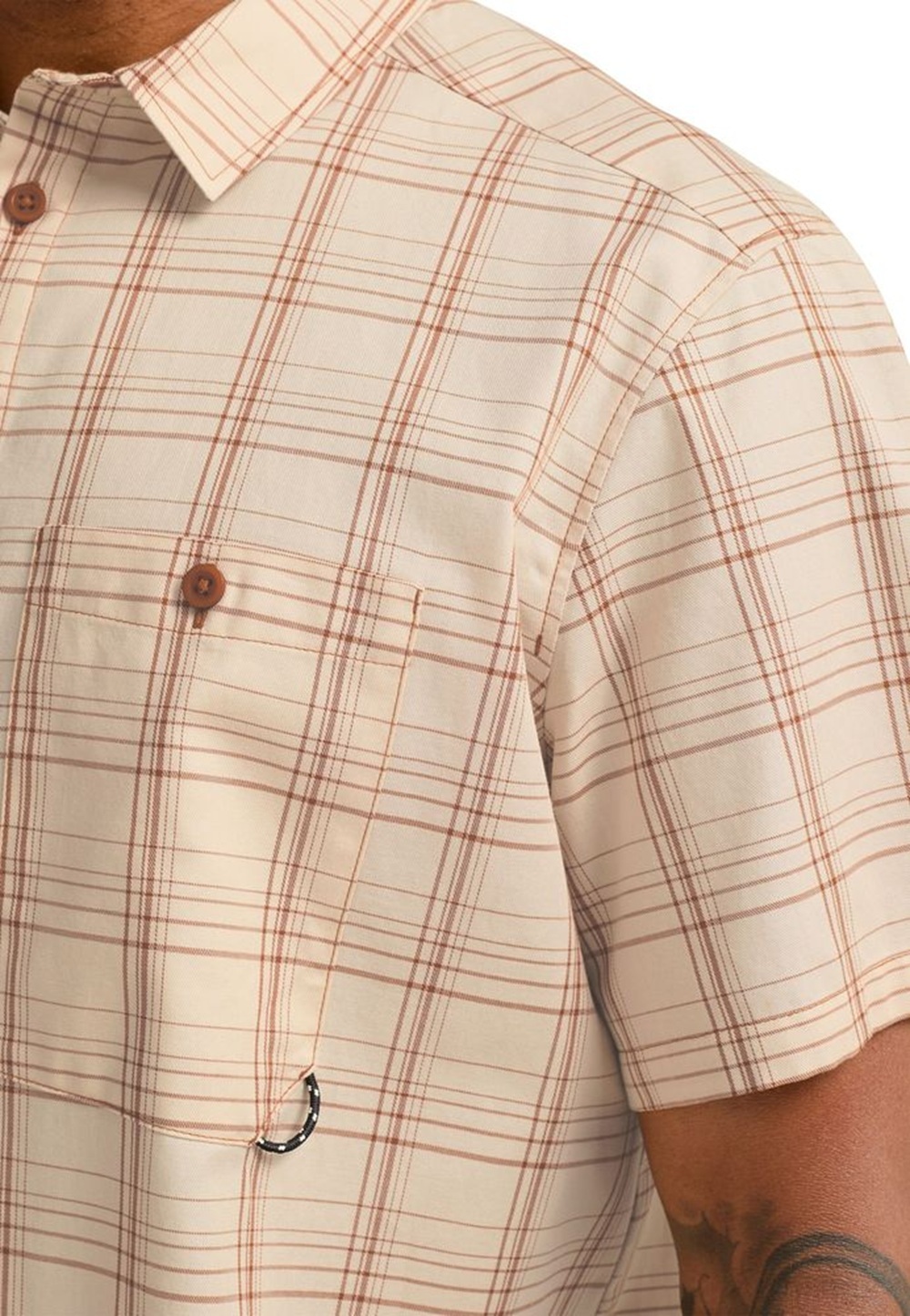 Сорочка з коротким рукавом чоловіча Jack Wolfskin Hot Trail Shirt M A65906_T0384 2XL бежевафото