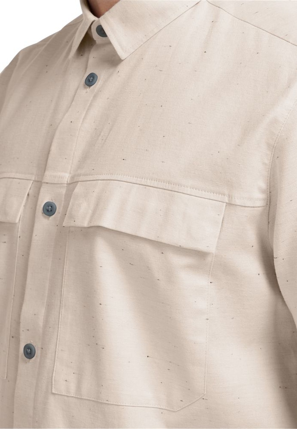 Сорочка з коротким рукавом чоловіча Jack Wolfskin Wild Nep Shirt M A65907_A0084 L бежевафото