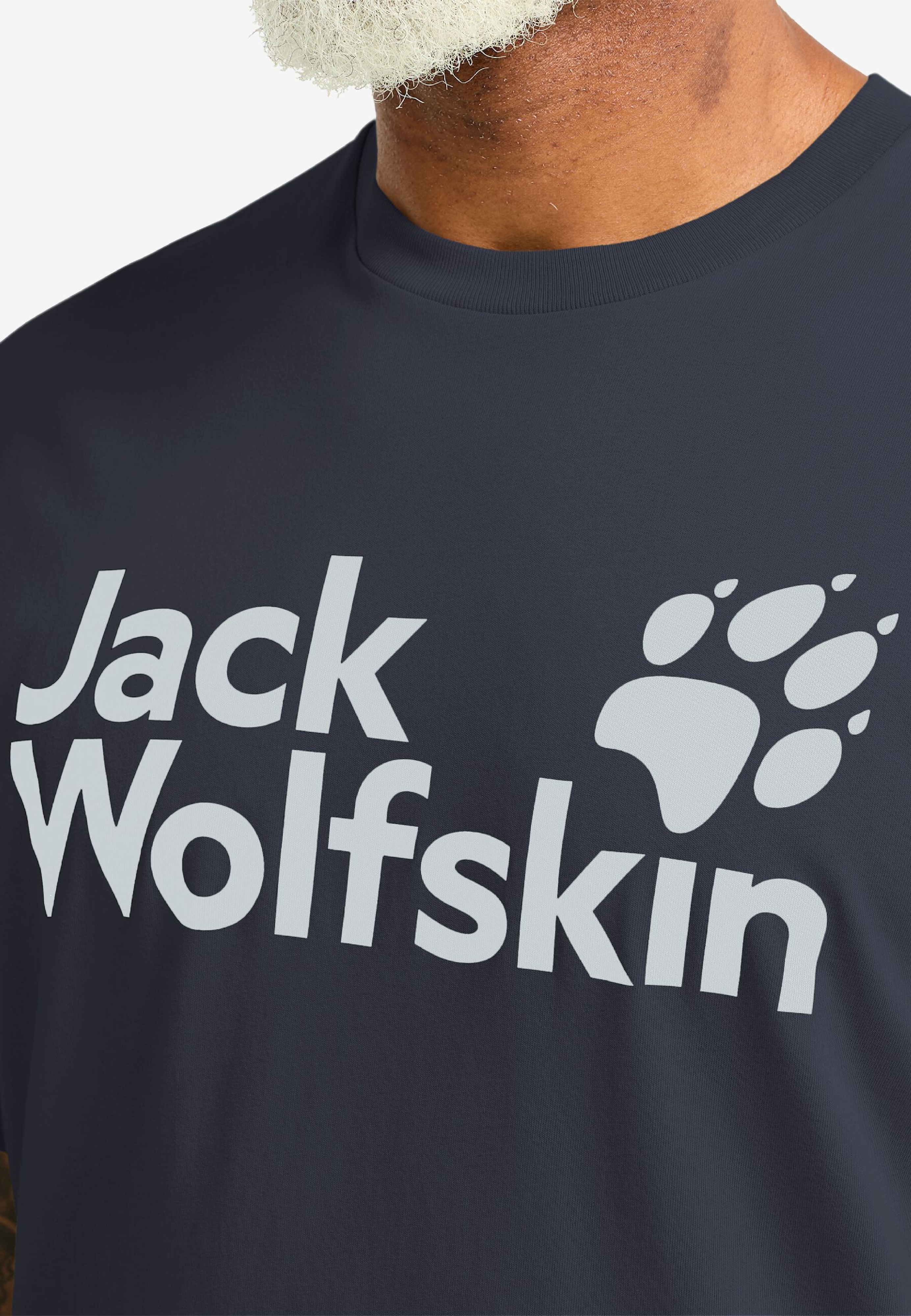 Футболка мужская Jack Wolfskin Brand T M A65910_T0450 L темно-синяя фото 