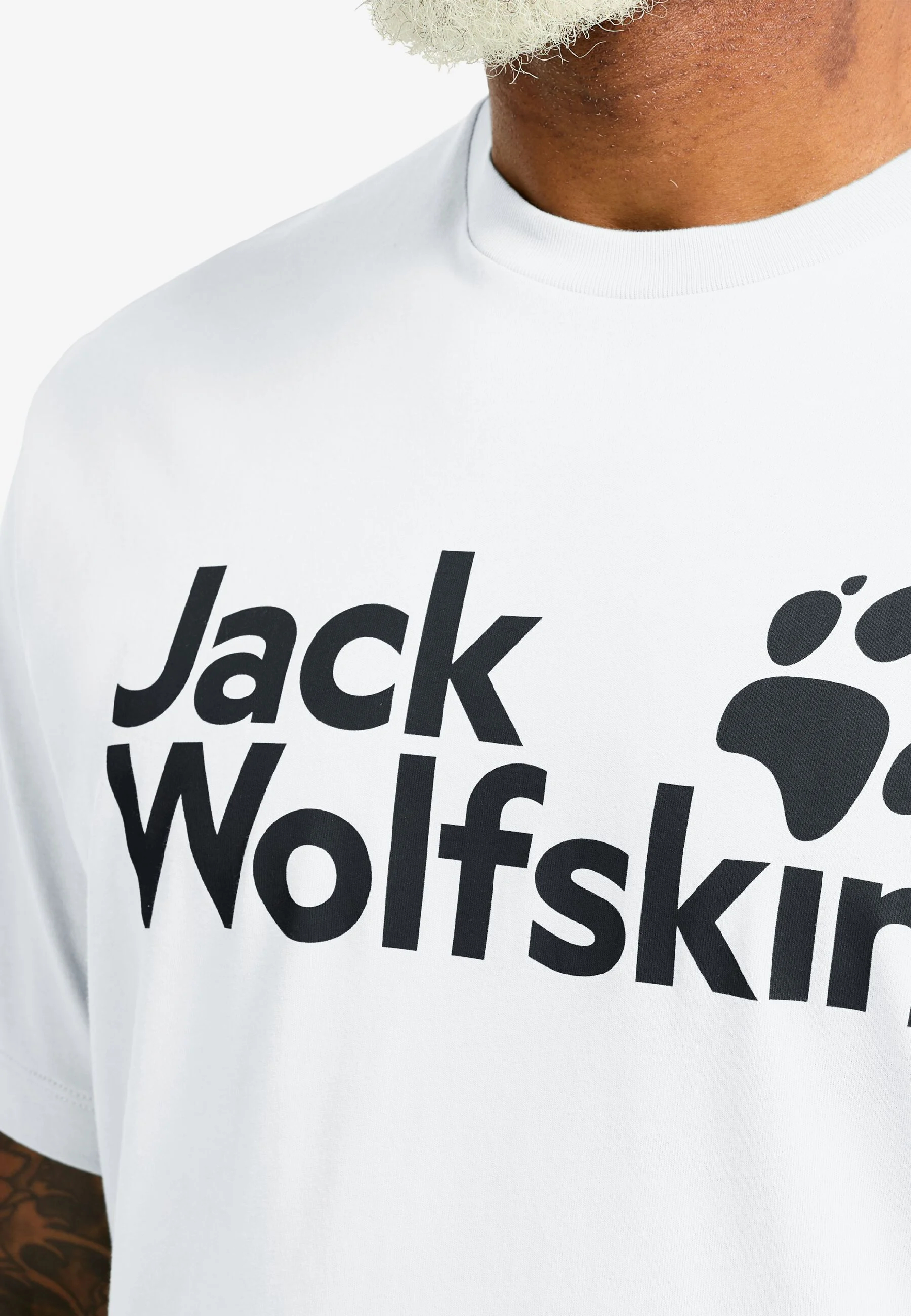 Футболка мужская Jack Wolfskin Brand T M A65910_T0548 L белая фото 